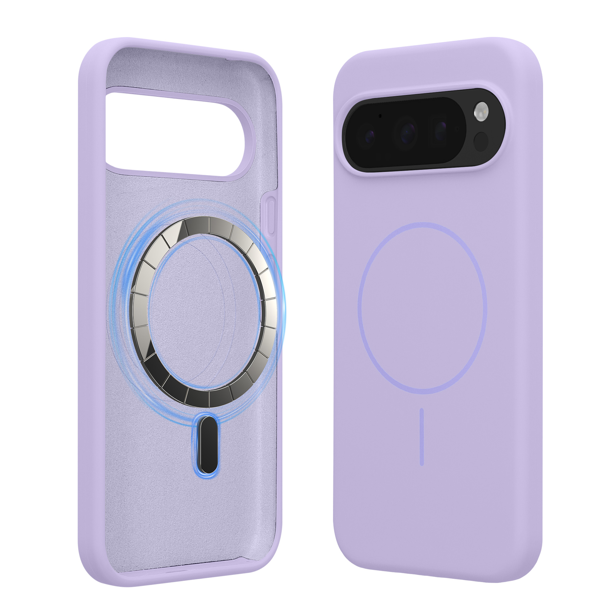 Magnetické silikonové pouzdro pro Google Pixel 10 / Pixel 10 Pro kwmobile MagSafe - levandulová
