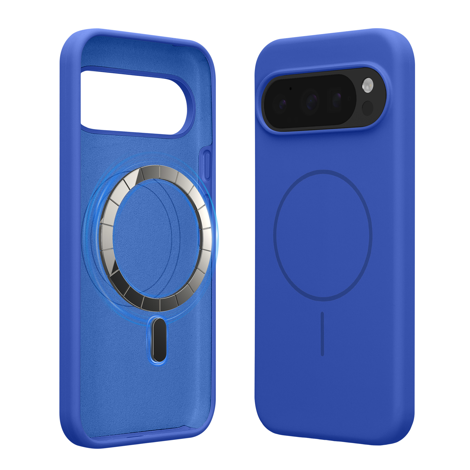 Magnetické silikonové pouzdro pro Google Pixel 10 Pro XL kwmobile MagSafe - baltská modrá
