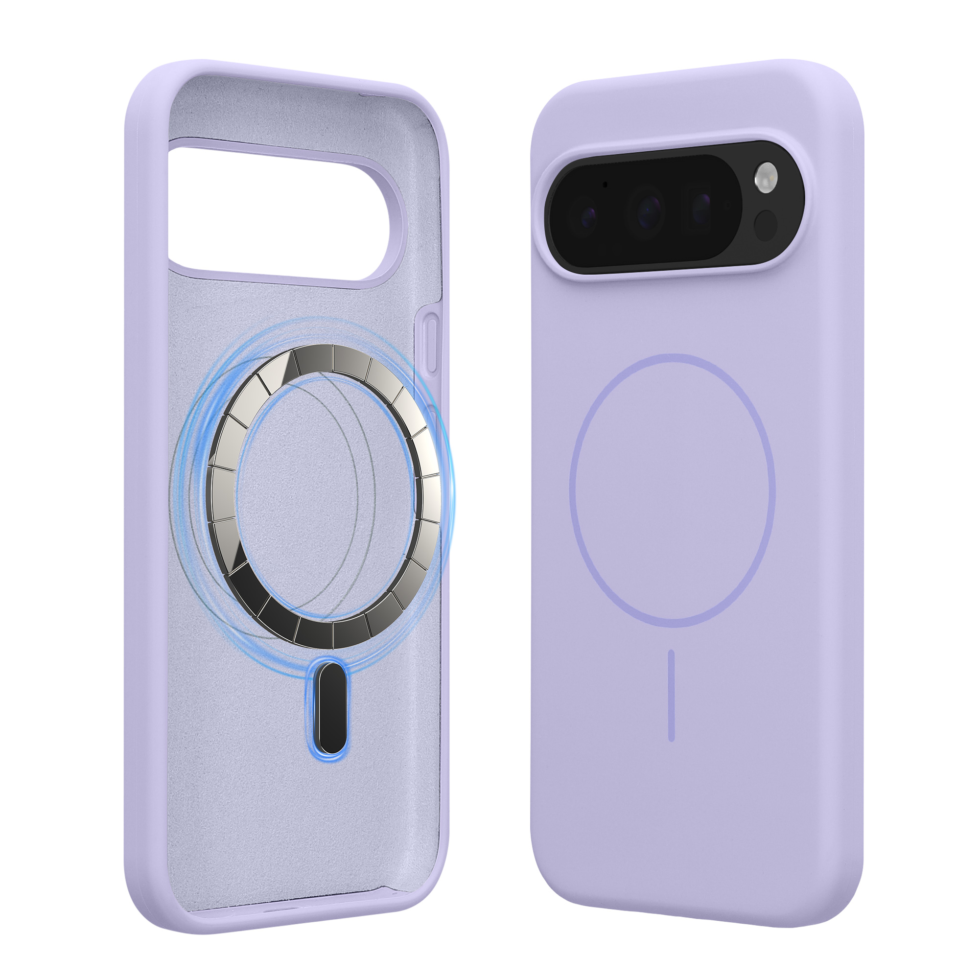 Magnetické silikonové pouzdro pro Google Pixel 10 Pro XL kwmobile MagSafe - levandulová