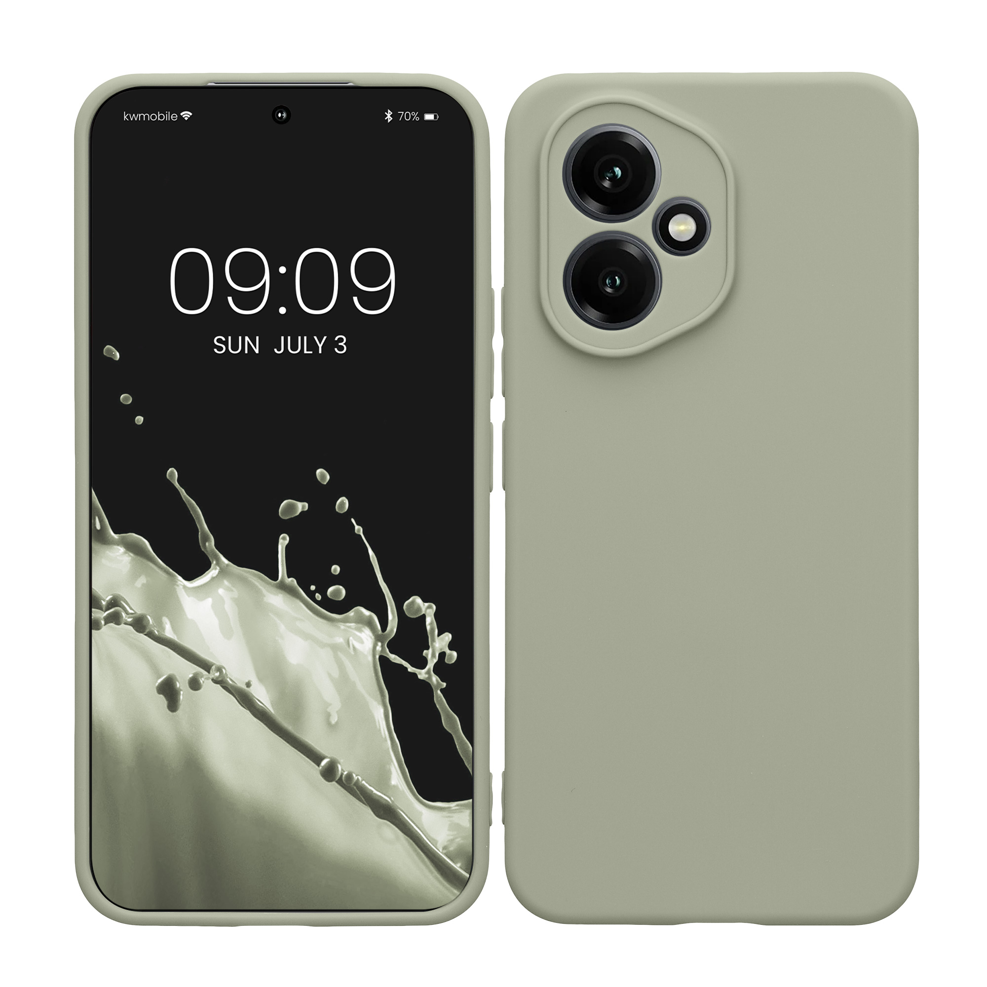 Kryt na mobil HONOR 400 kwmobile TPU šedo-zelená