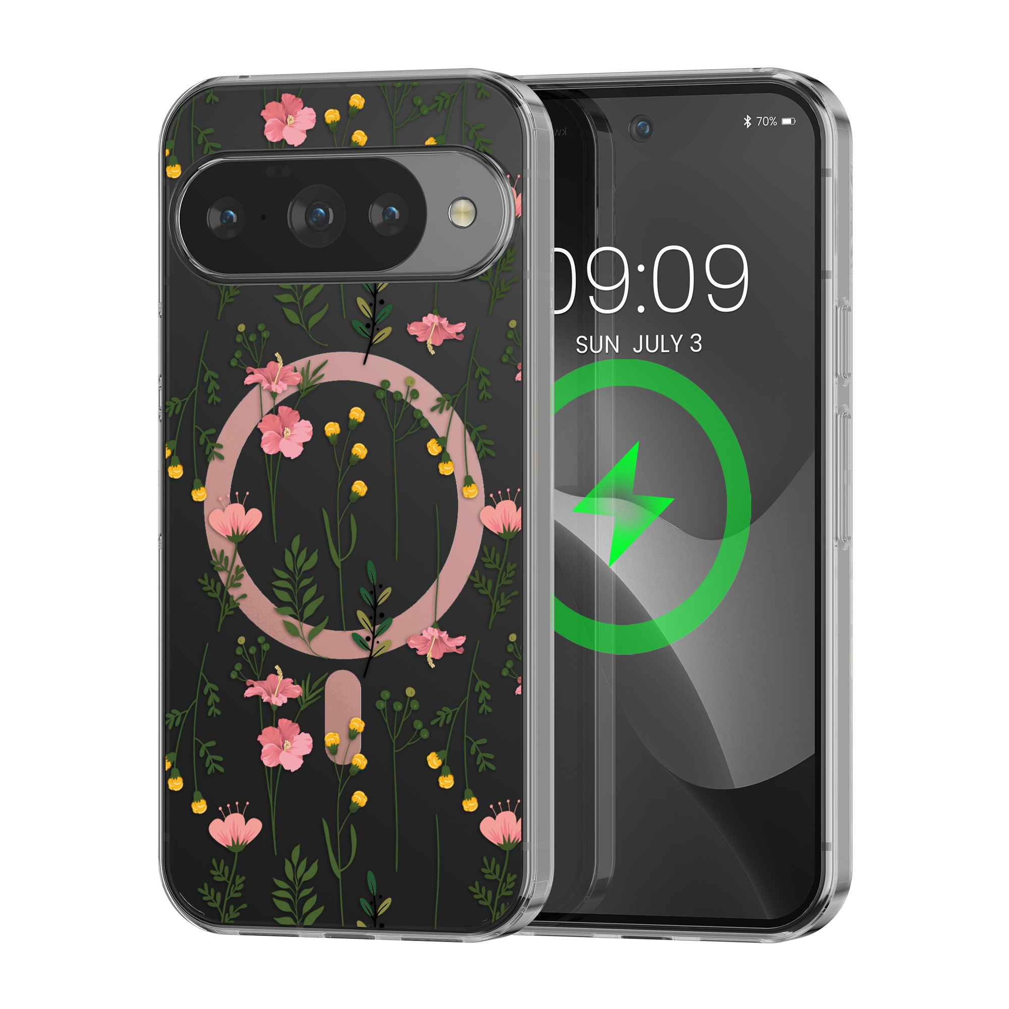 Čiré pouzdro na telefon pro Google Pixel 10 / Pixel 10 Pro kwmobile MagSafe TPU - motiv nenápadné polní květiny
