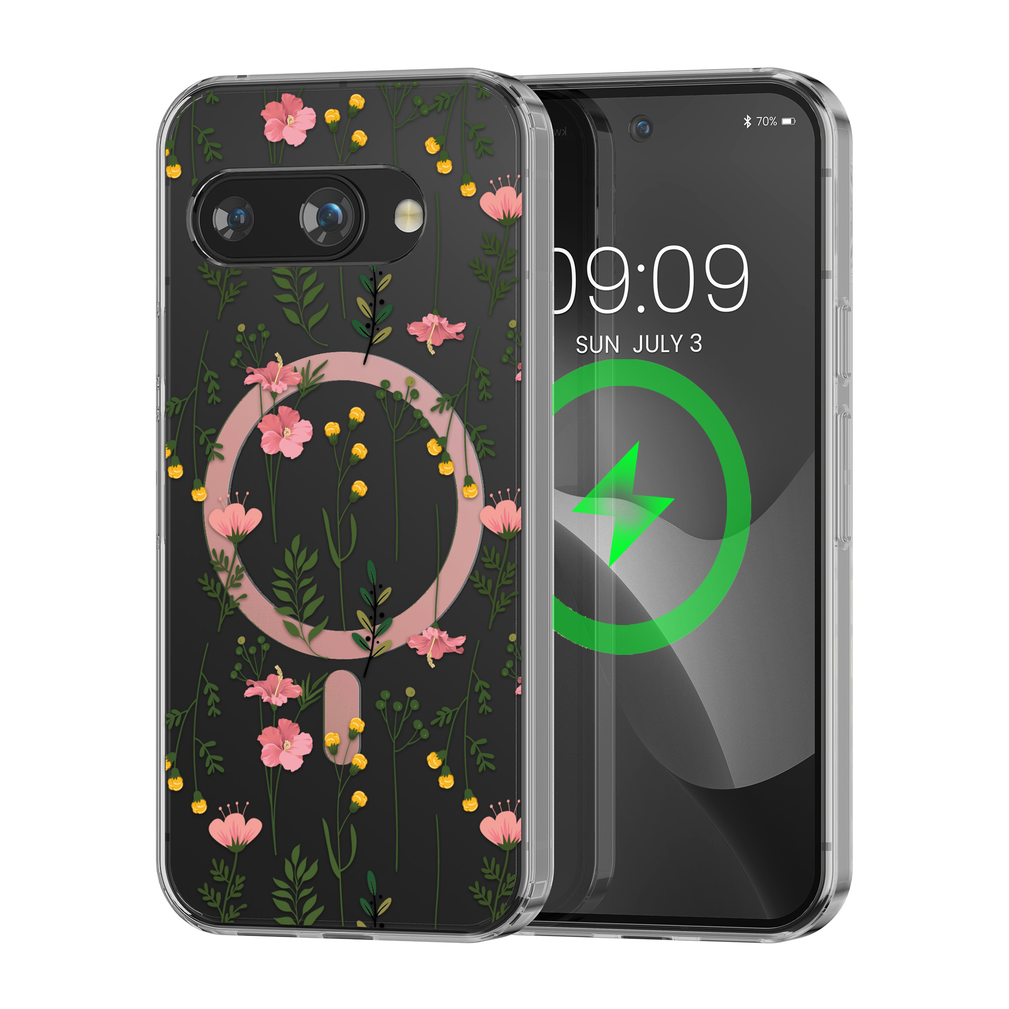 MagSafe kryt kwmobile pro Google Pixel 9a - gentle wildflowers