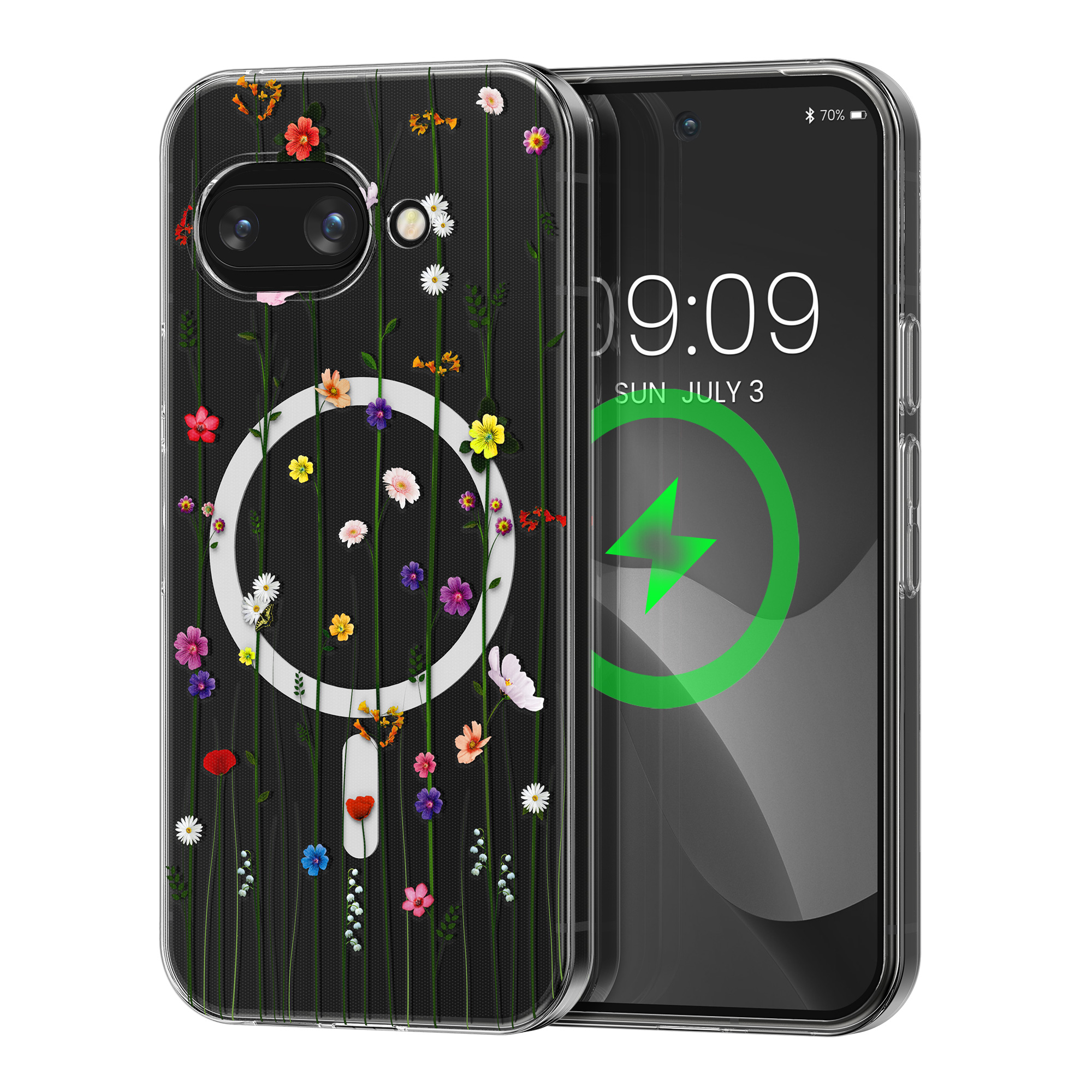 MagSafe kryt kwmobile pro Google Pixel 9a - wildflower vines