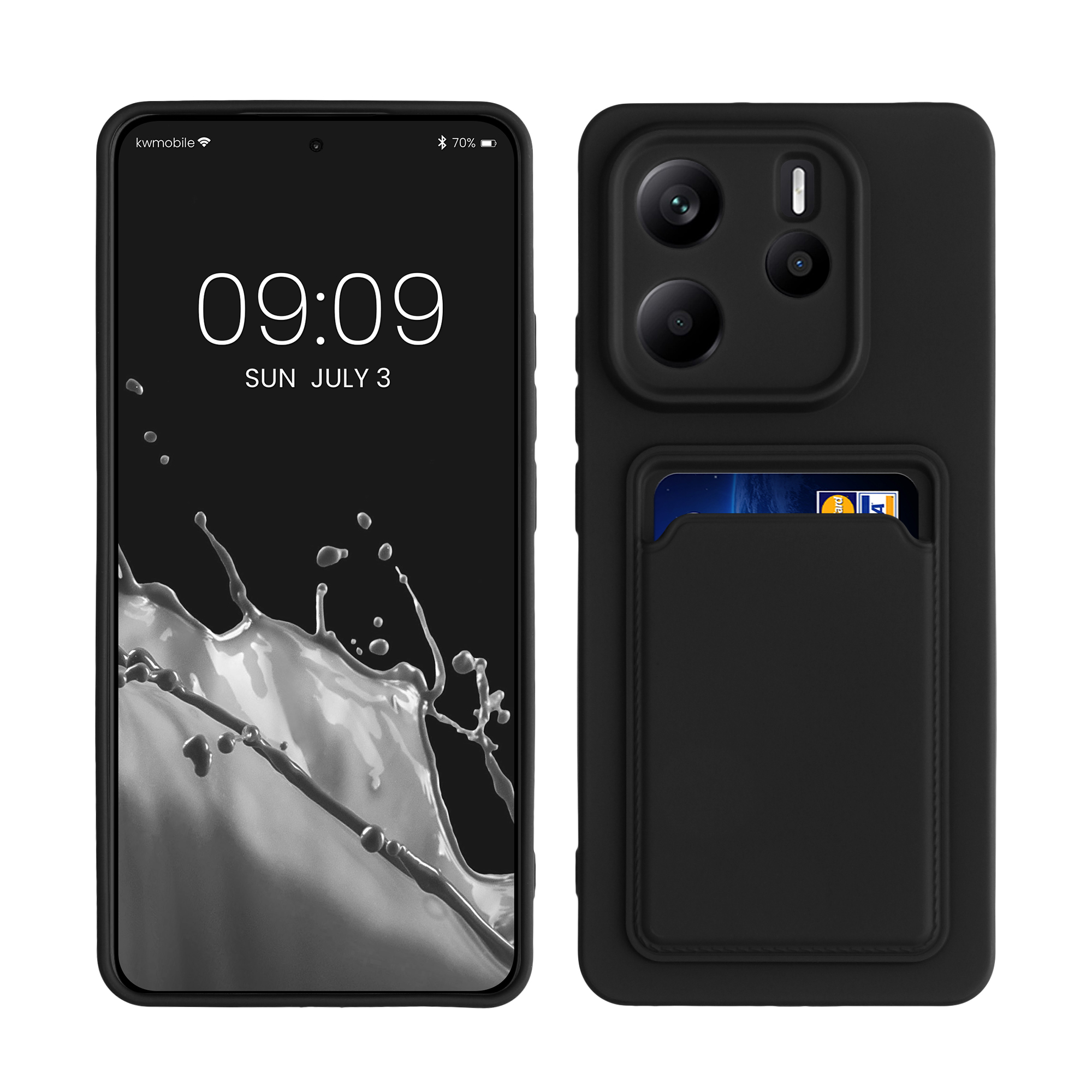 Peněženkové pouzdro na mobil Xiaomi Redmi Note 14 4G - kwmobile, matné černé