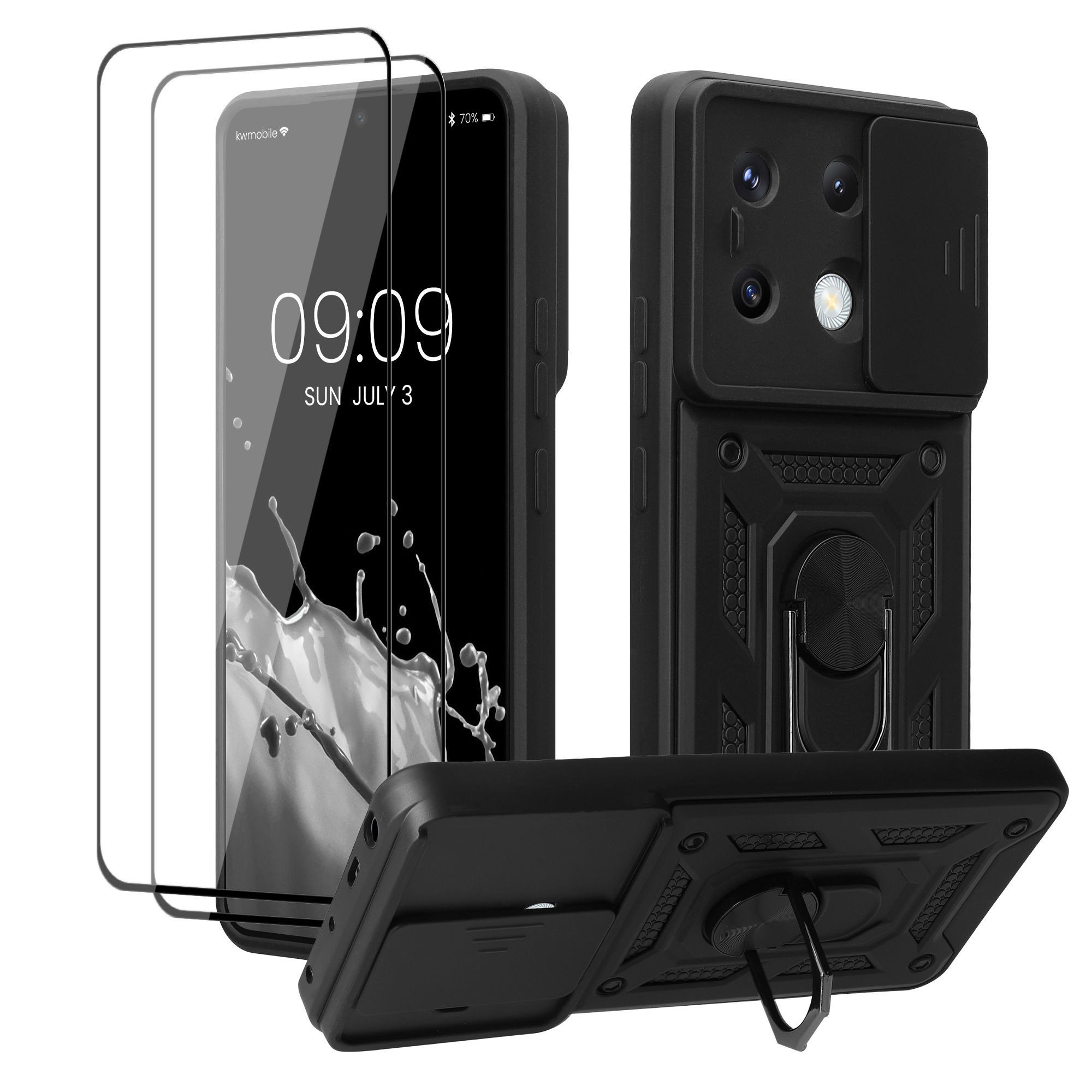 Ochranná fólie Xiaomi Redmi Note 13 Pro 5G čirá kwmobile sada 2 ks
