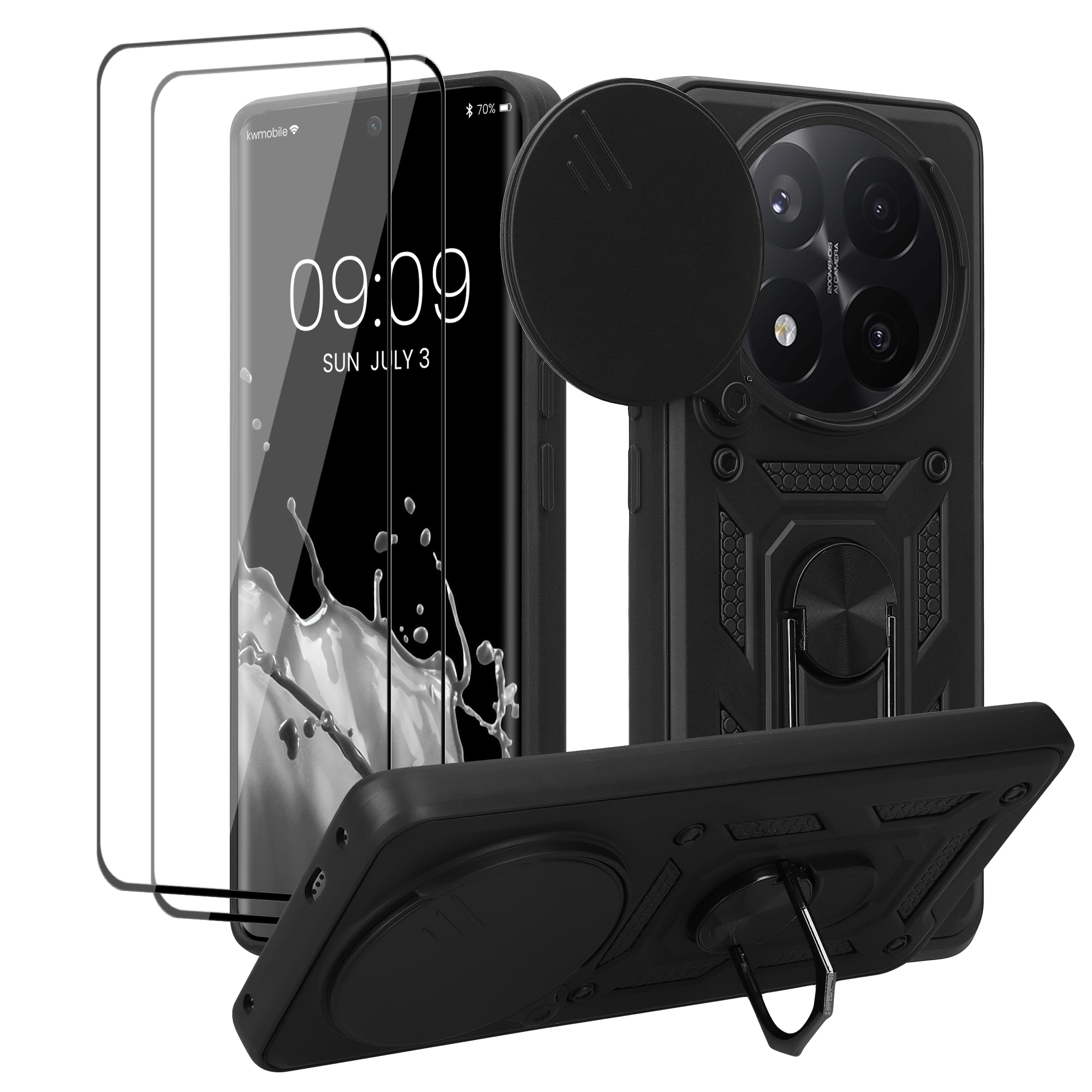 Ochranná fólie Xiaomi Redmi Note 14 Pro+ 5G čirá kwmobile sada 2 ks