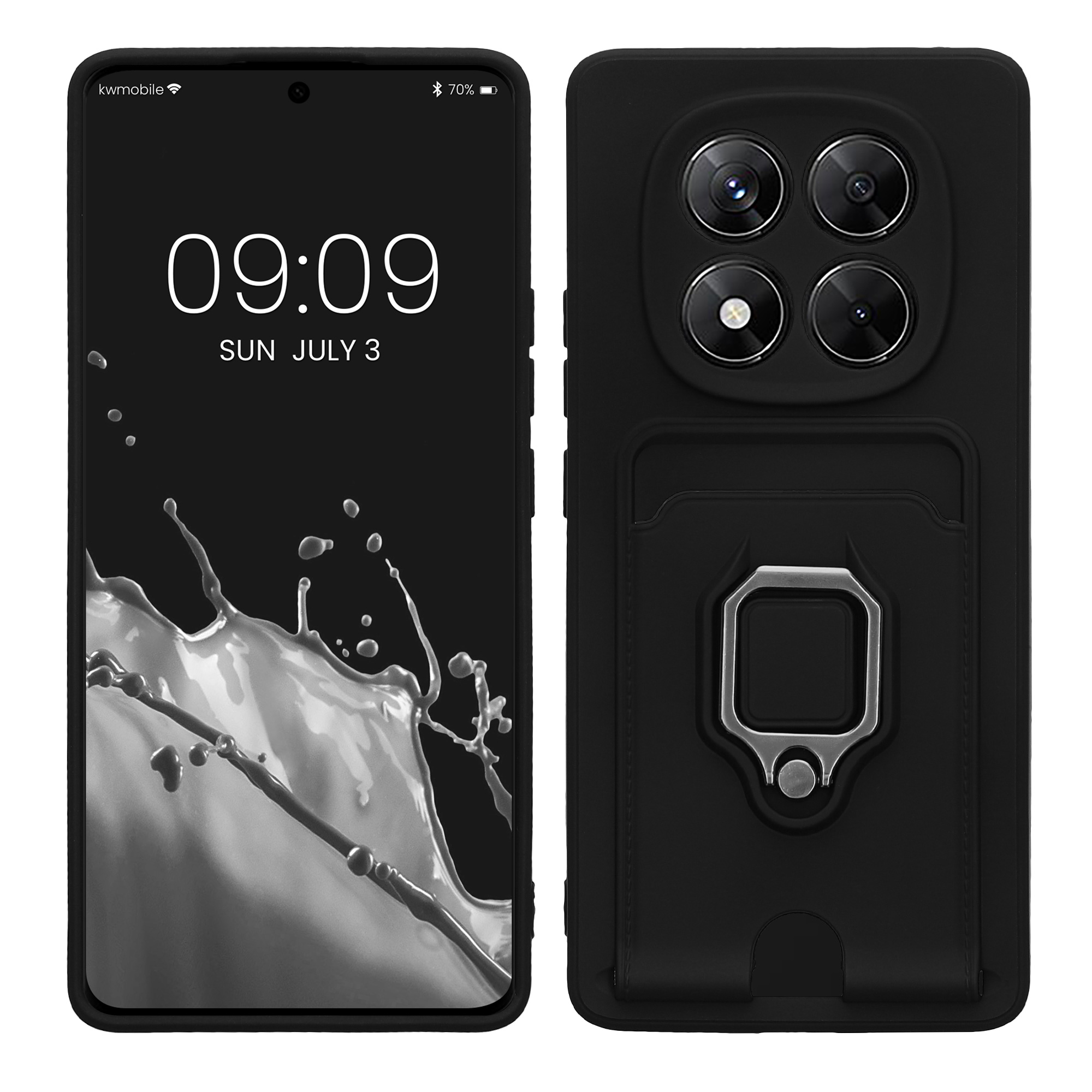 Kryt Xiaomi Redmi Note 14 Pro 4G stojan karta prst kovový kwmobile