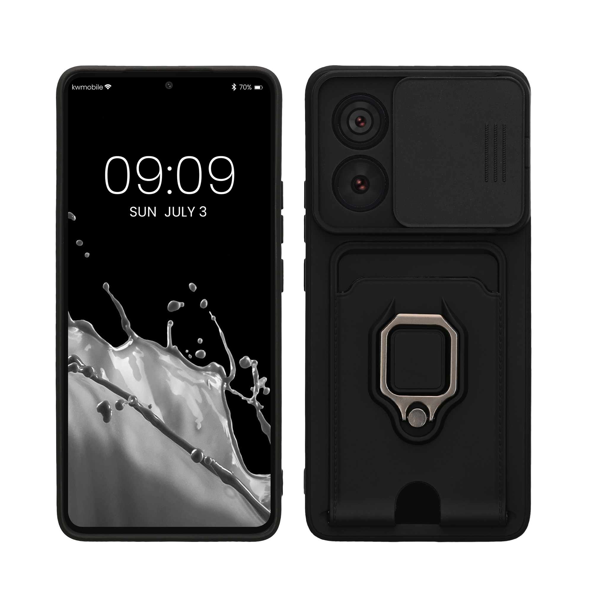 Peněženkové pouzdro na mobil Xiaomi 14T Pro, s kapsou na kartu - kwmobile, černé