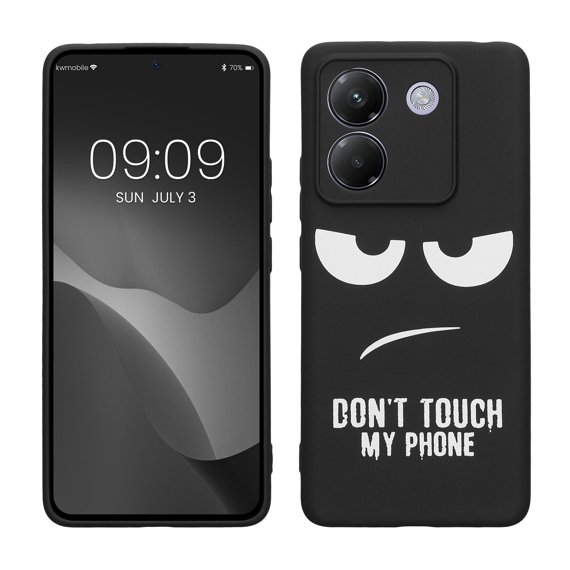 Kryt Xiaomi Poco M7 pro 5G Don't Touch TPU bílá/černá kwmobile