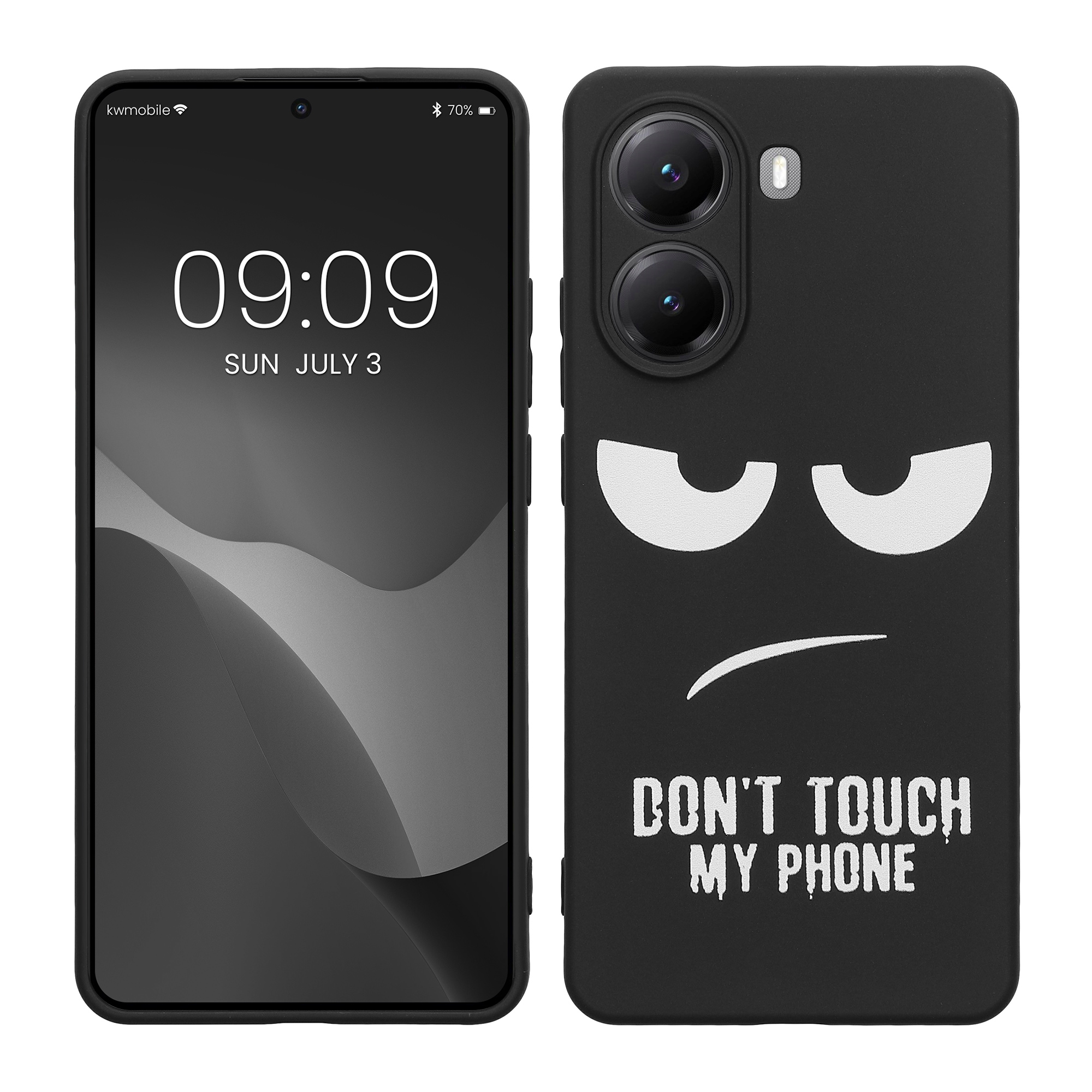 Kryt Xiaomi Poco X7 Pro 5G Don't Touch TPU bílá/černá kwmobile