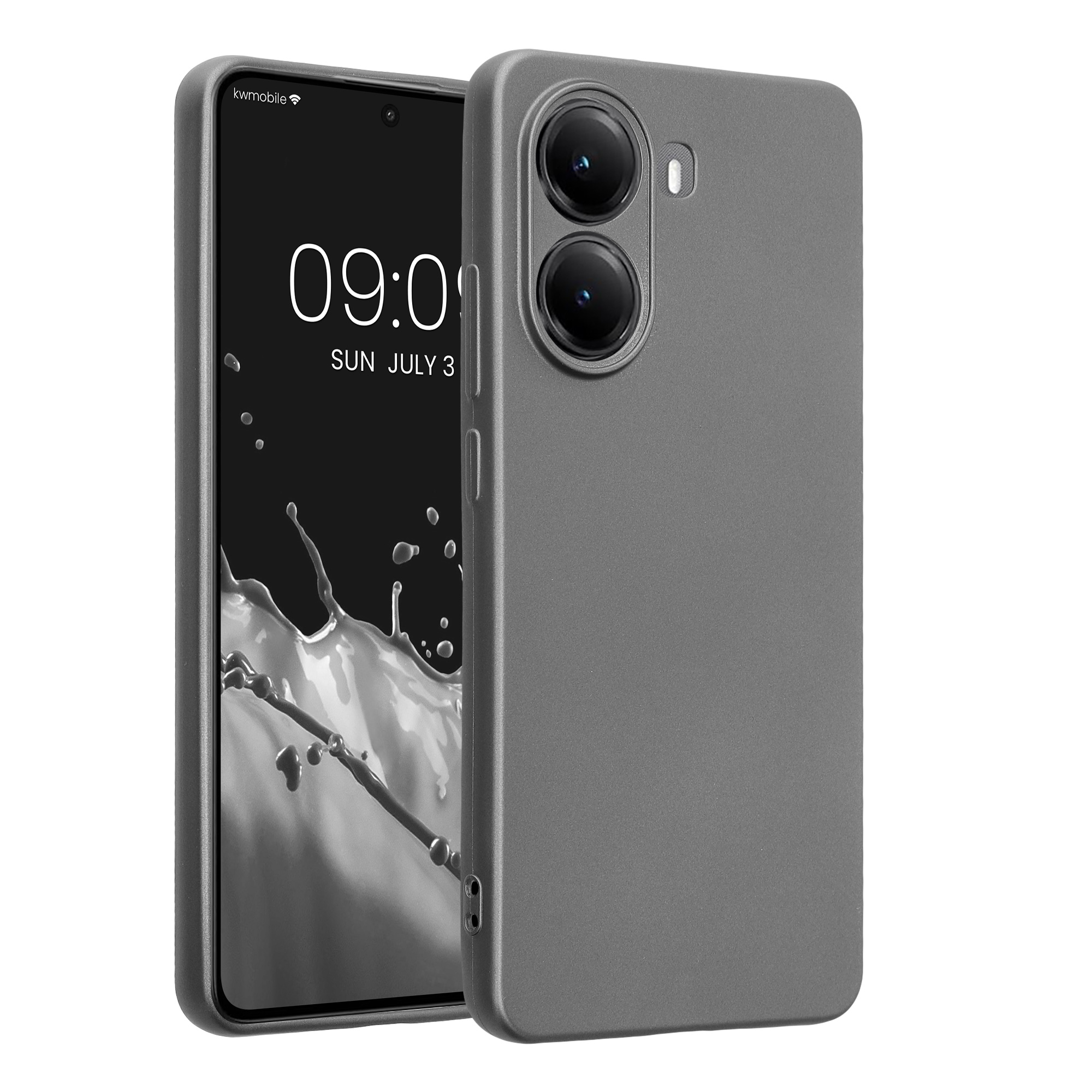 Kryt Xiaomi Poco X7 Pro 5G metalický TPU šedá kwmobile