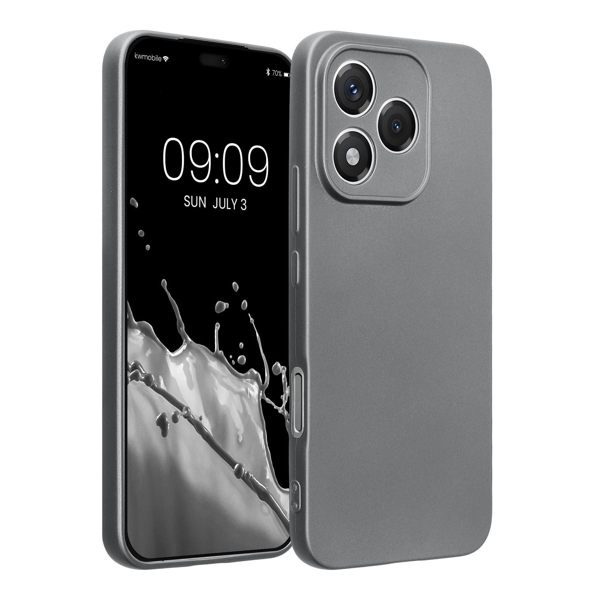 Kryt na mobil HONOR 400 Lite kwmobile TPU metalický metalická šedá