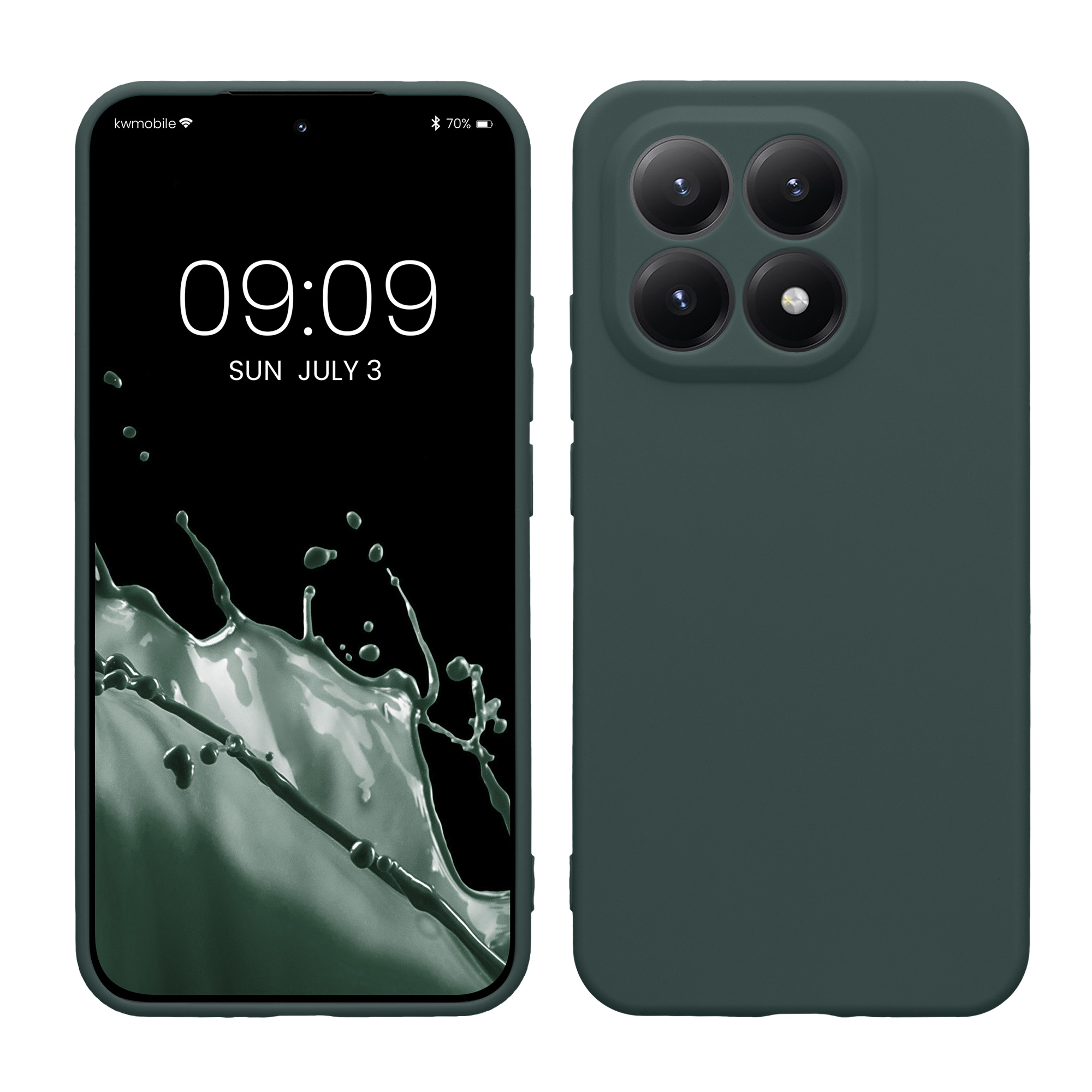 Pouzdro pro Xiaomi 15T kwmobile tenké TPU - mechově zelená