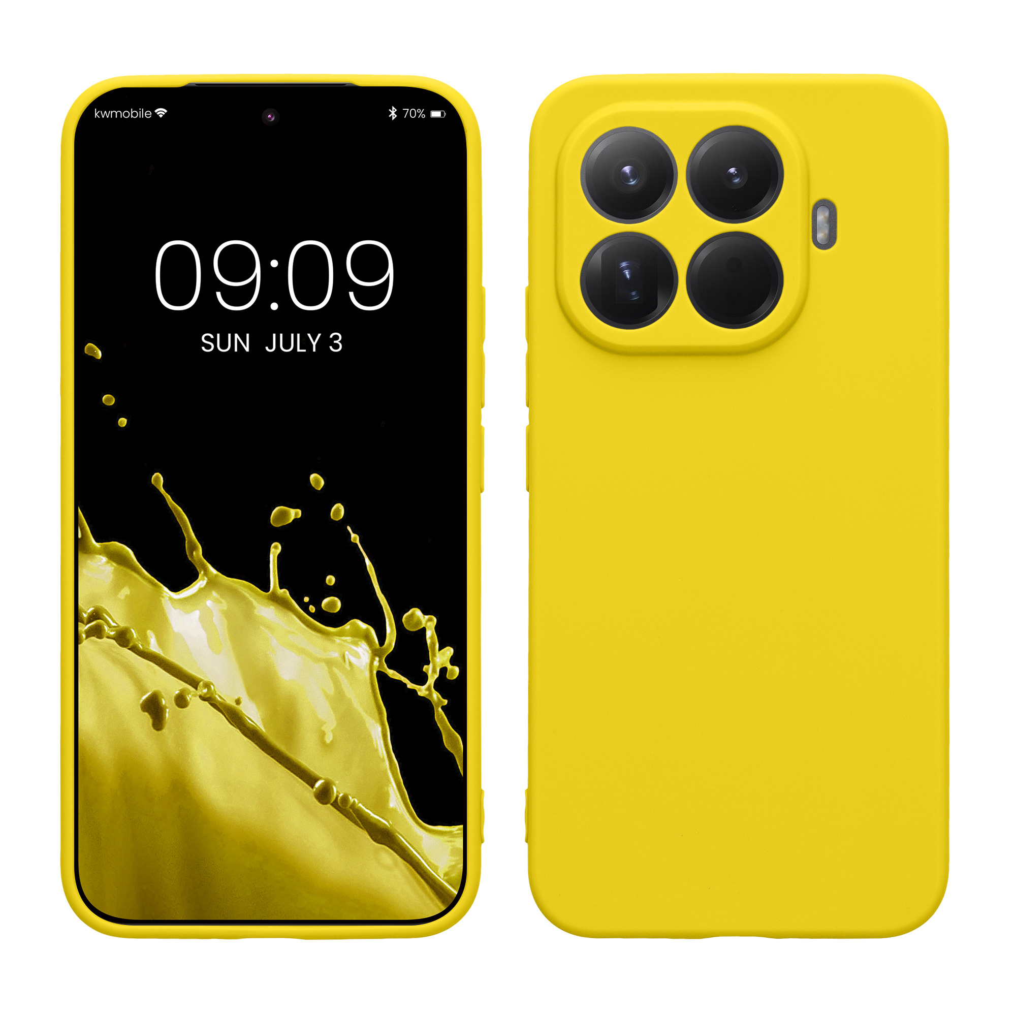 Pouzdro pro Xiaomi 15T Pro kwmobile tenké TPU - zářivě žlutá
