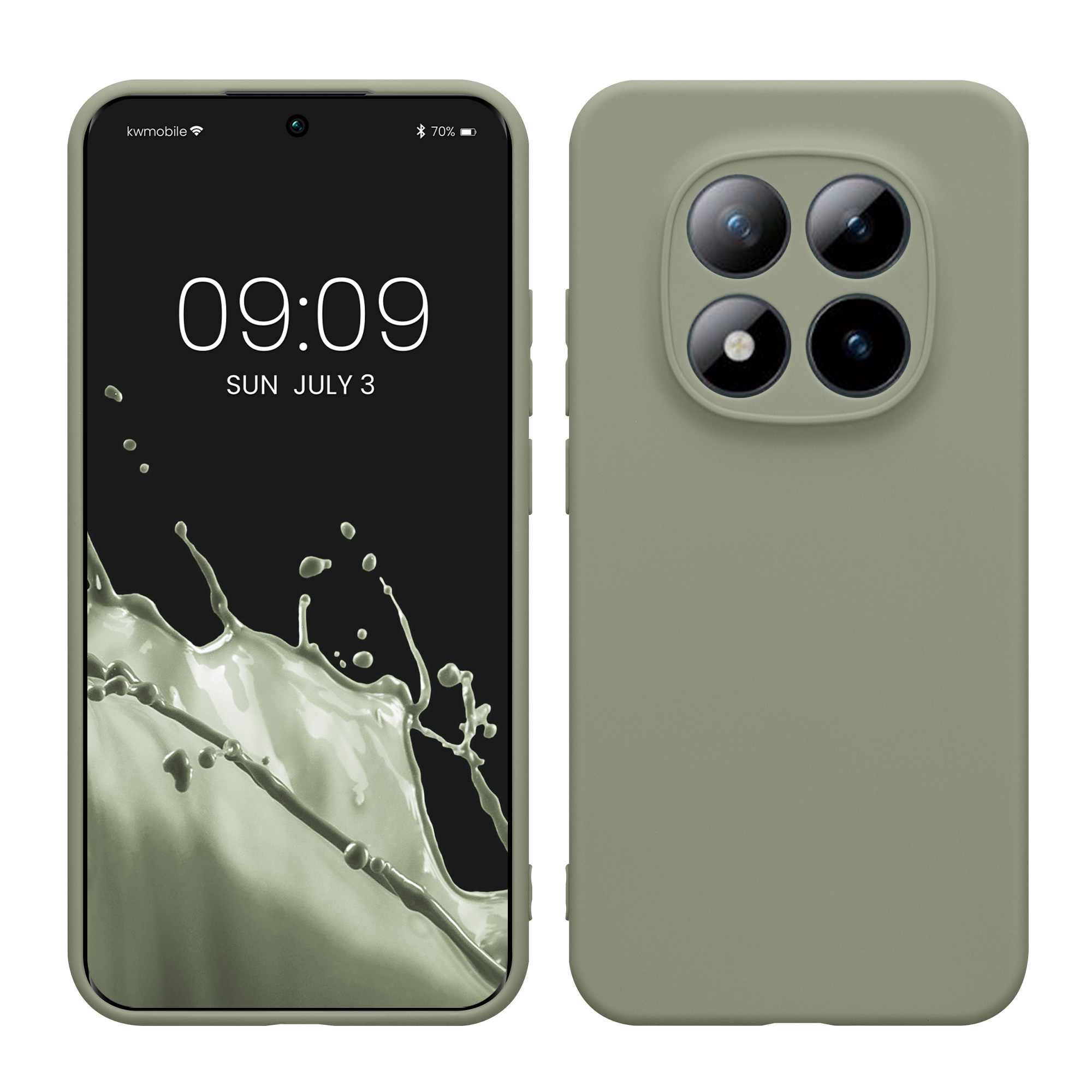 TPU kryt kwmobile pro Xiaomi Redmi Note 15 Pro 5G - šedozelená
