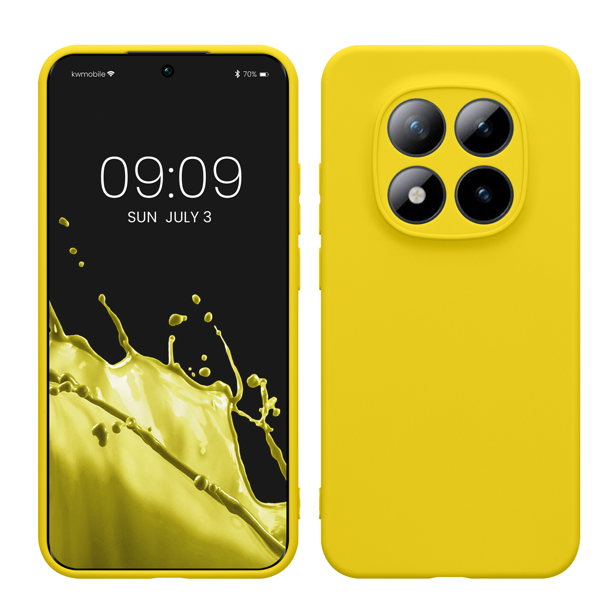 Pouzdro pro Xiaomi Redmi Note 15 Pro 5G kwmobile tenké TPU - zářivě žlutá