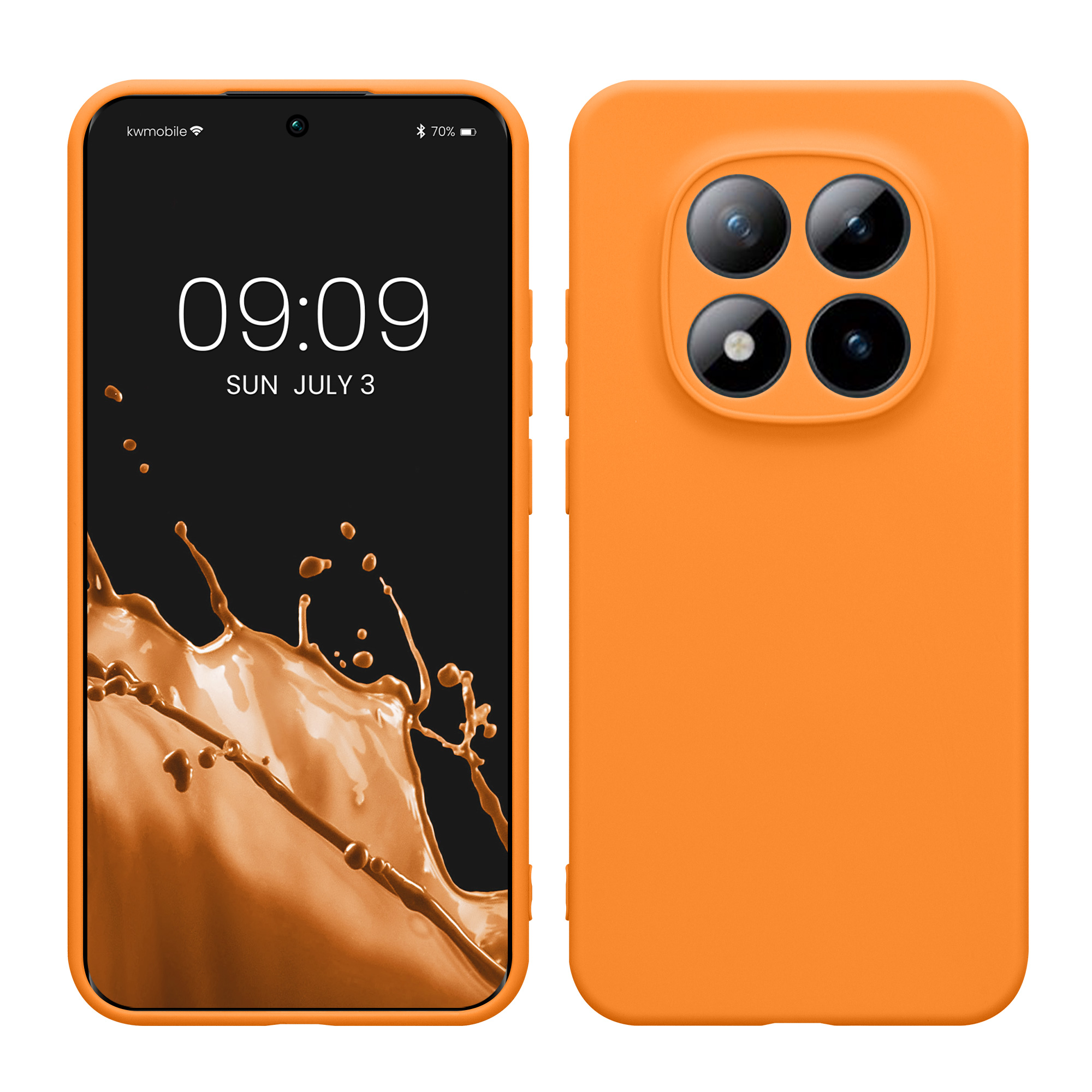 Pouzdro pro Xiaomi Redmi Note 15 Pro 5G kwmobile tenké TPU - ovocná oranžová