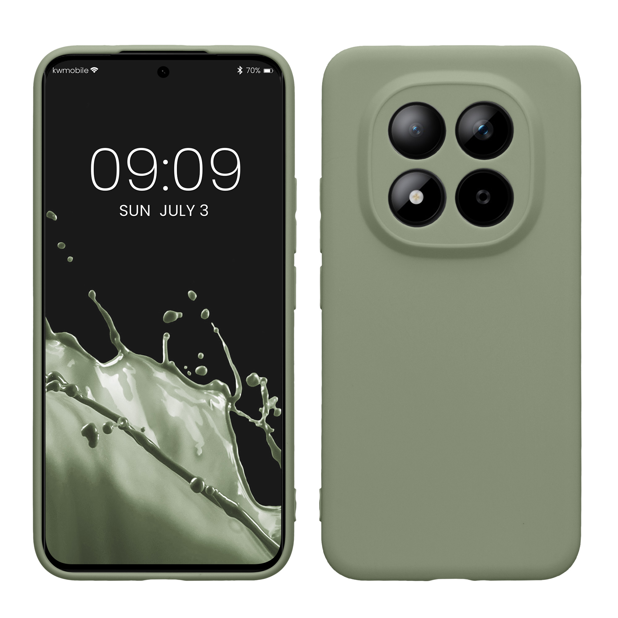 TPU kryt kwmobile pro Xiaomi Redmi Note 15 Pro+ 5G / Poco M8 Pro 5G - šedozelená