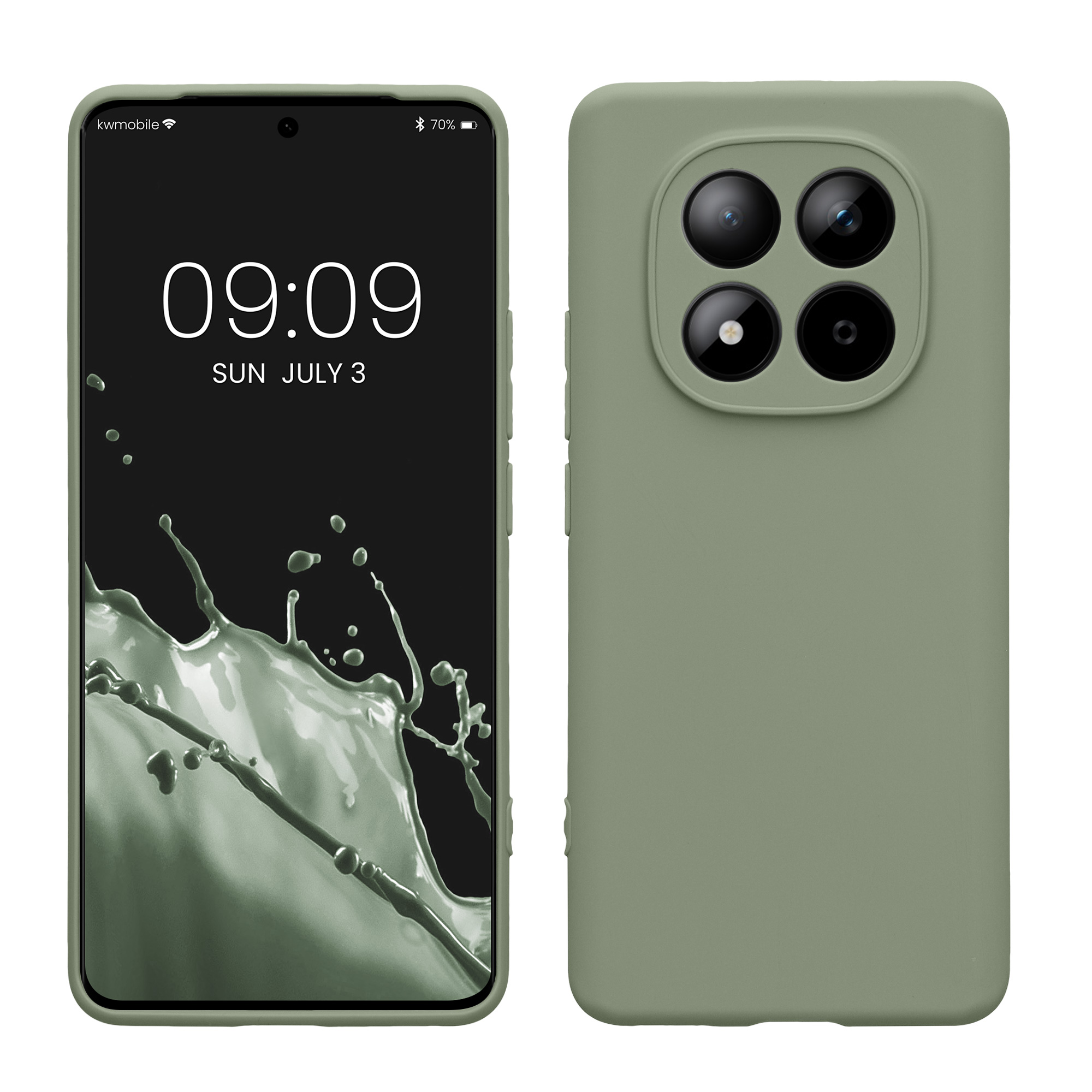 TPU kryt kwmobile pro Xiaomi Redmi Note 15 4G / Redmi Note 15 5G / Poco M8 5G - šedozelená