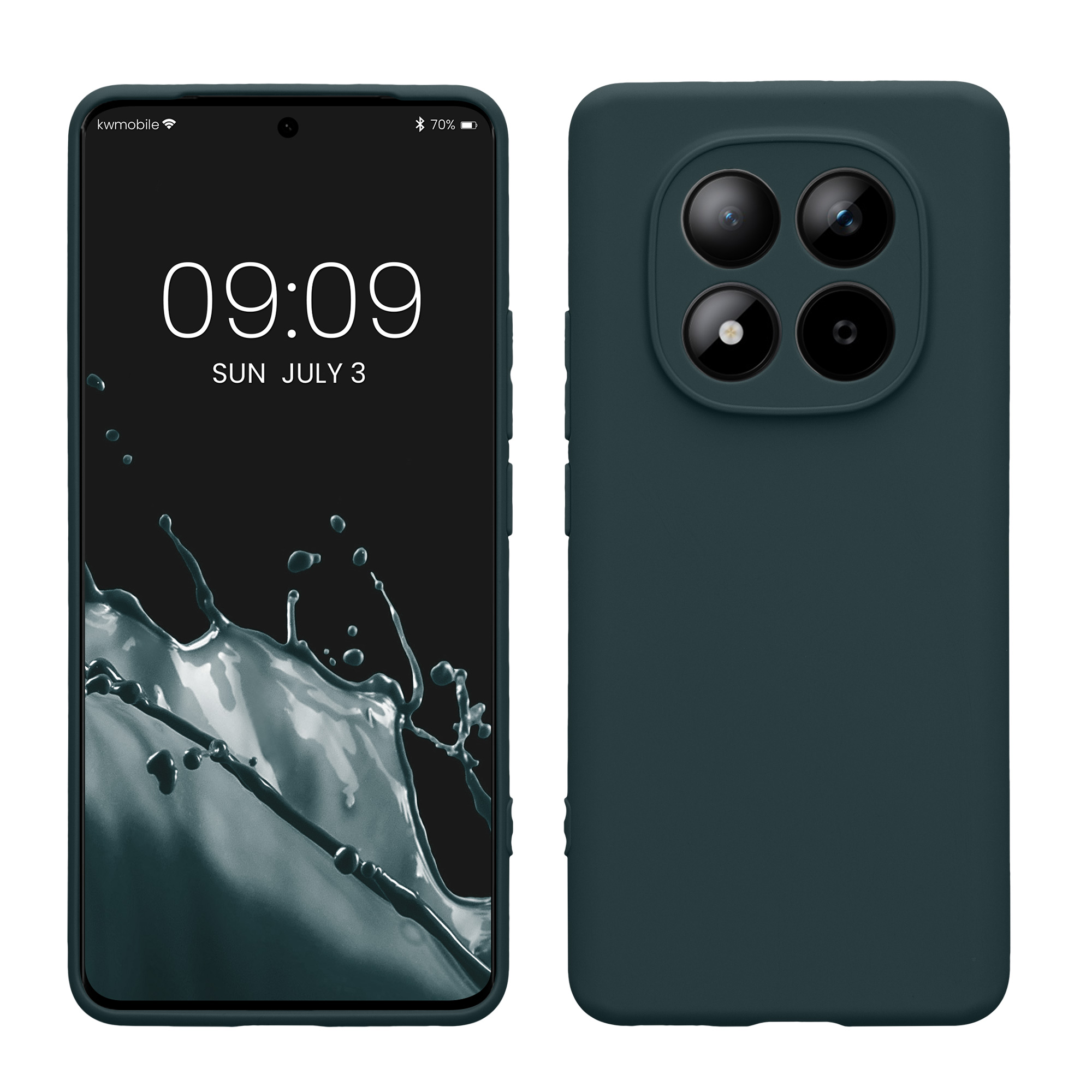 Pouzdro pro Xiaomi Redmi Note 15 4G / 5G / Poco M8 5G kwmobile tenké TPU - tmavá antracitová