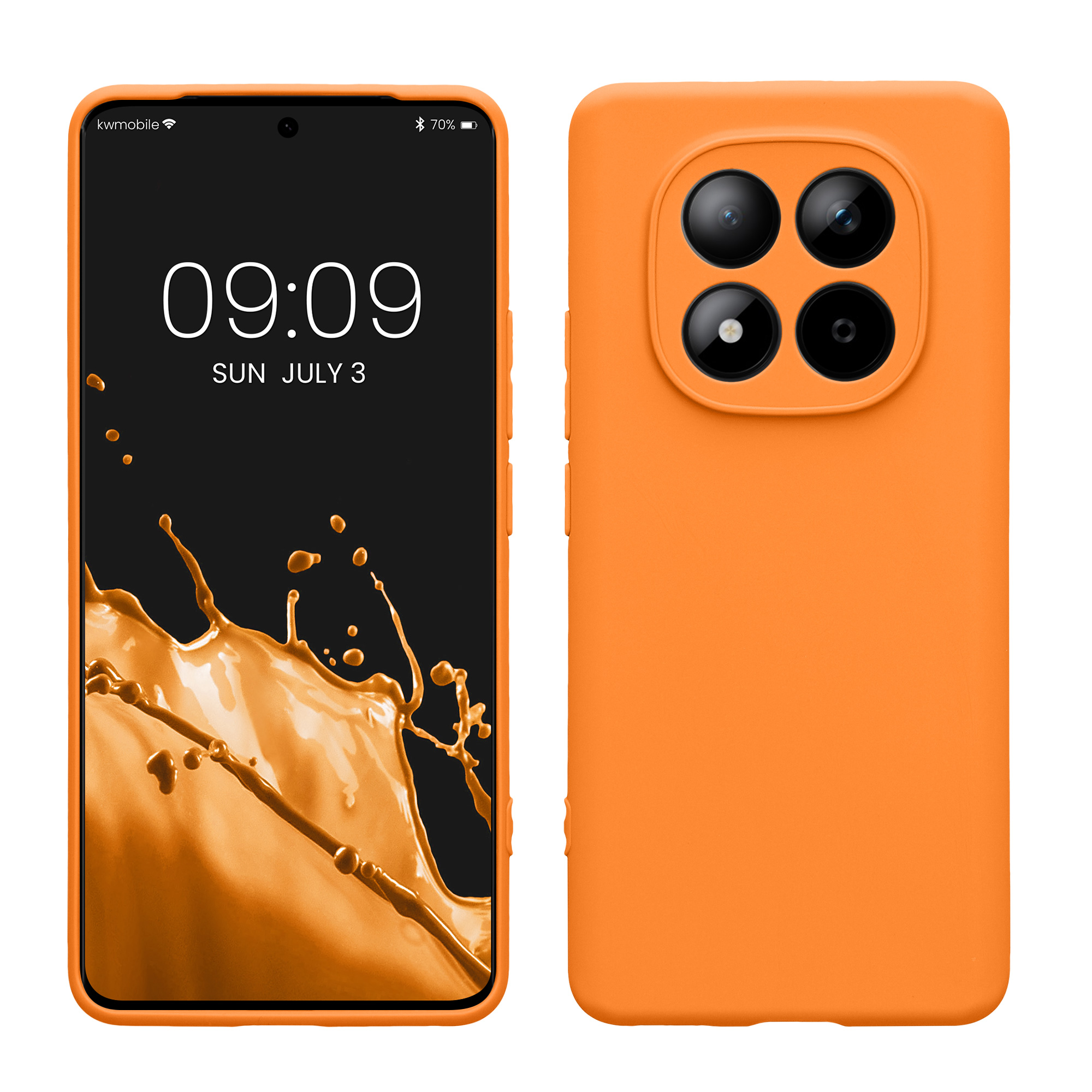 Pouzdro pro Xiaomi Redmi Note 15 4G / 5G / Poco M8 5G kwmobile tenké TPU - ovocná oranžová
