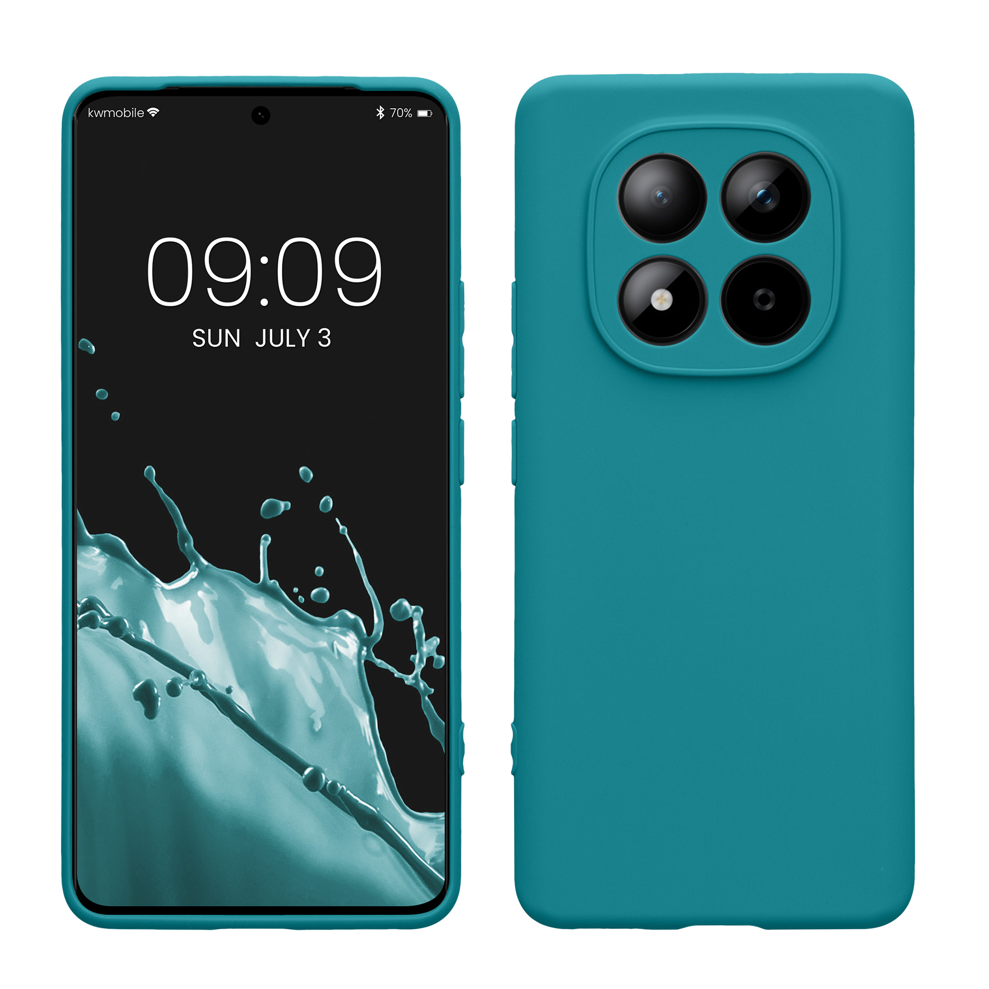 Pouzdro pro Xiaomi Redmi Note 15 4G / 5G / Poco M8 5G kwmobile tenké TPU - matná petrolejová