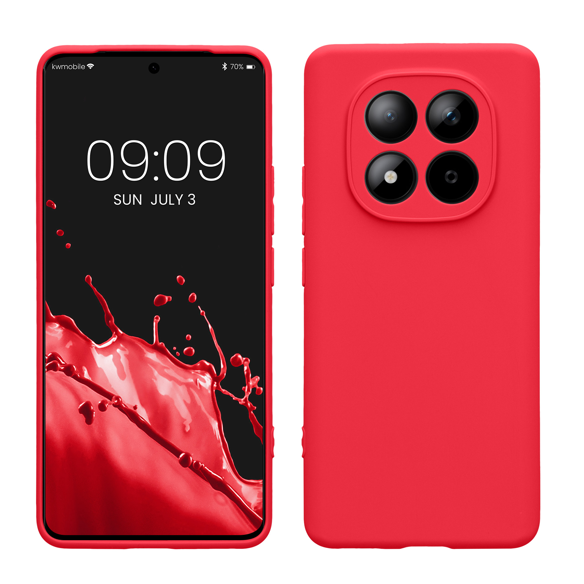 Pouzdro pro Xiaomi Redmi Note 15 4G / 5G / Poco M8 5G kwmobile tenké TPU - neonově růžová