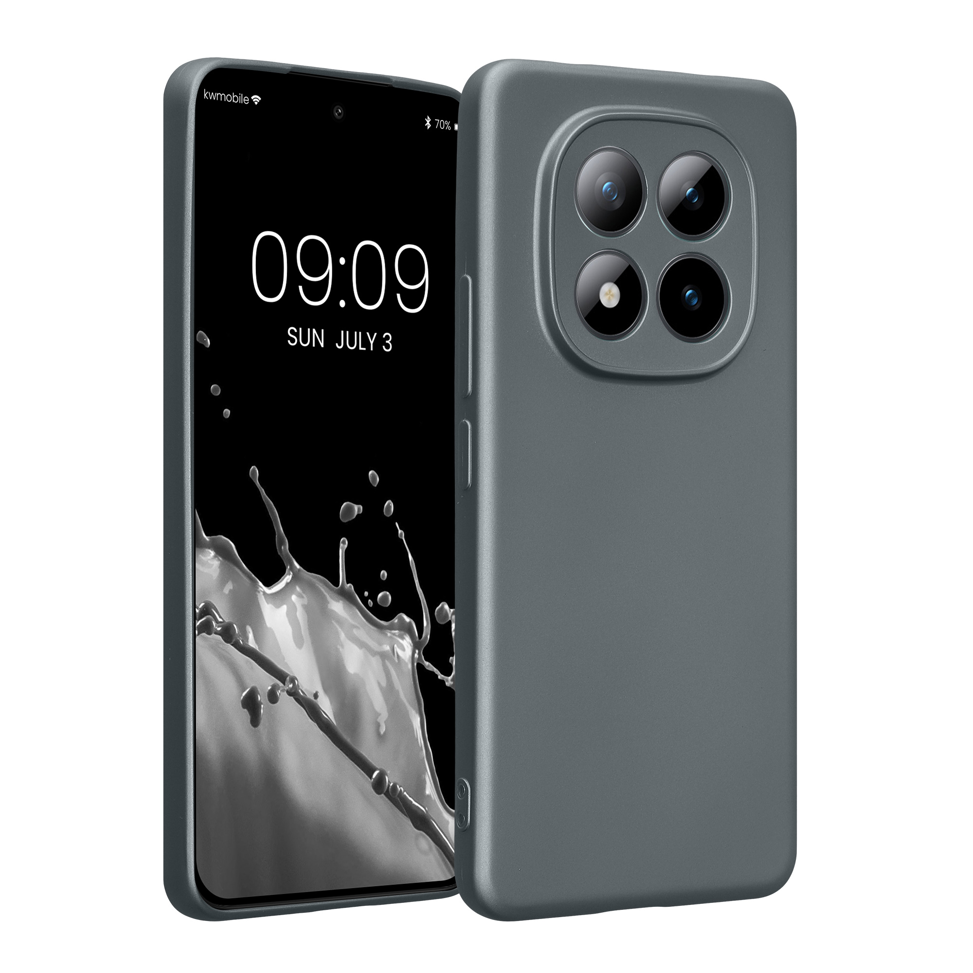 Pouzdro pro Xiaomi Redmi Note 15 Pro 4G kwmobile metalické TPU - metalická šedá