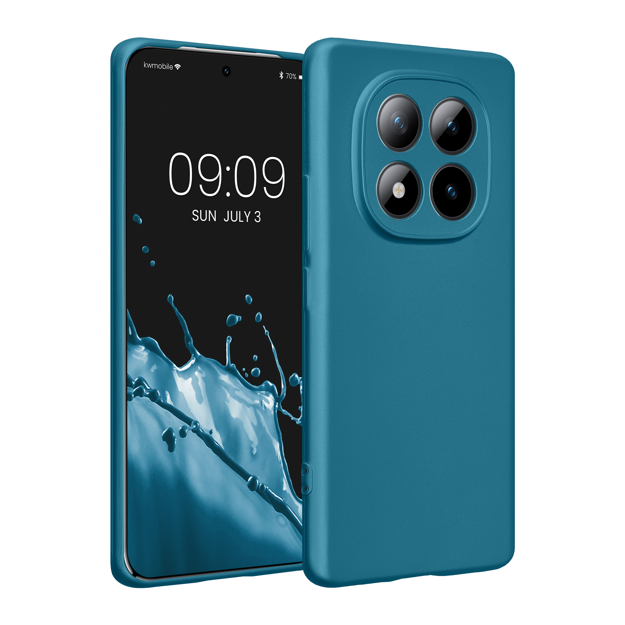 Pouzdro pro Xiaomi Redmi Note 15 4G / 5G / Poco M8 5G kwmobile metalické TPU - metalická karibská modrá
