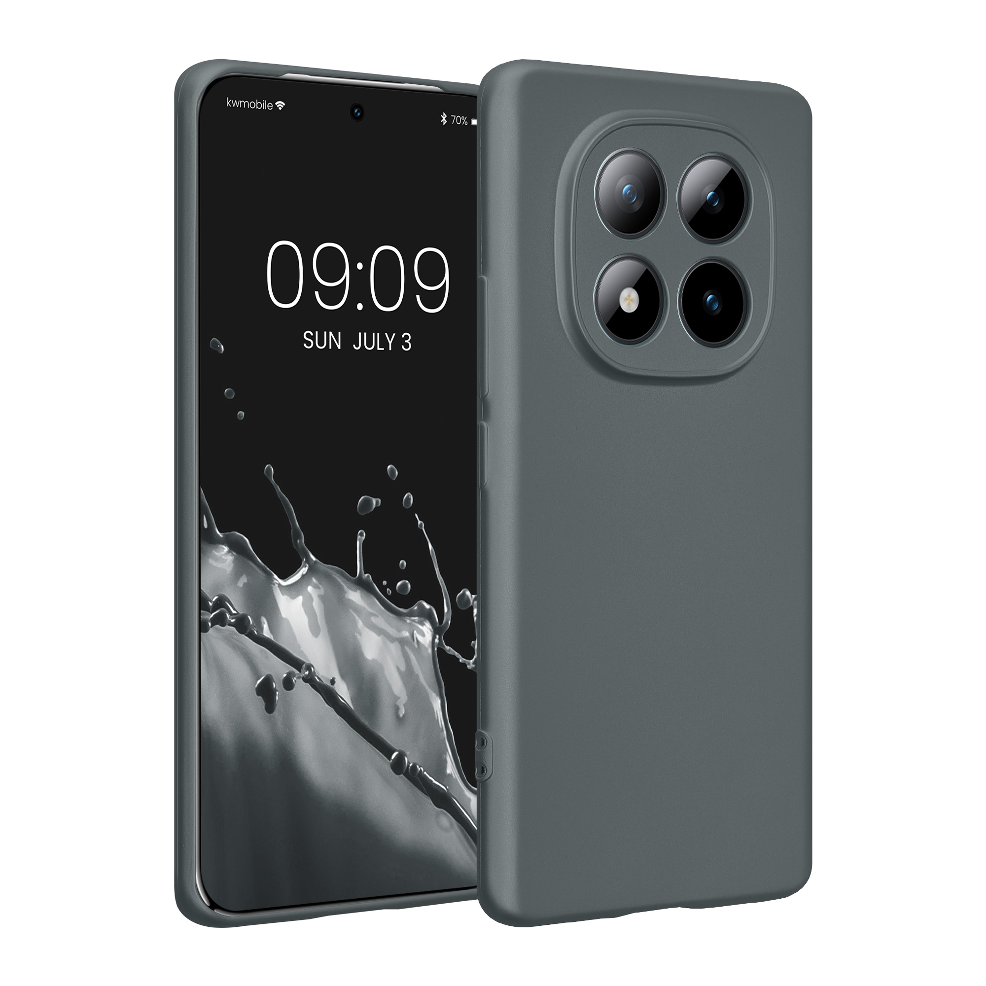 Pouzdro pro Xiaomi Redmi Note 15 4G / 5G / Poco M8 5G kwmobile metalické TPU - metalická šedá