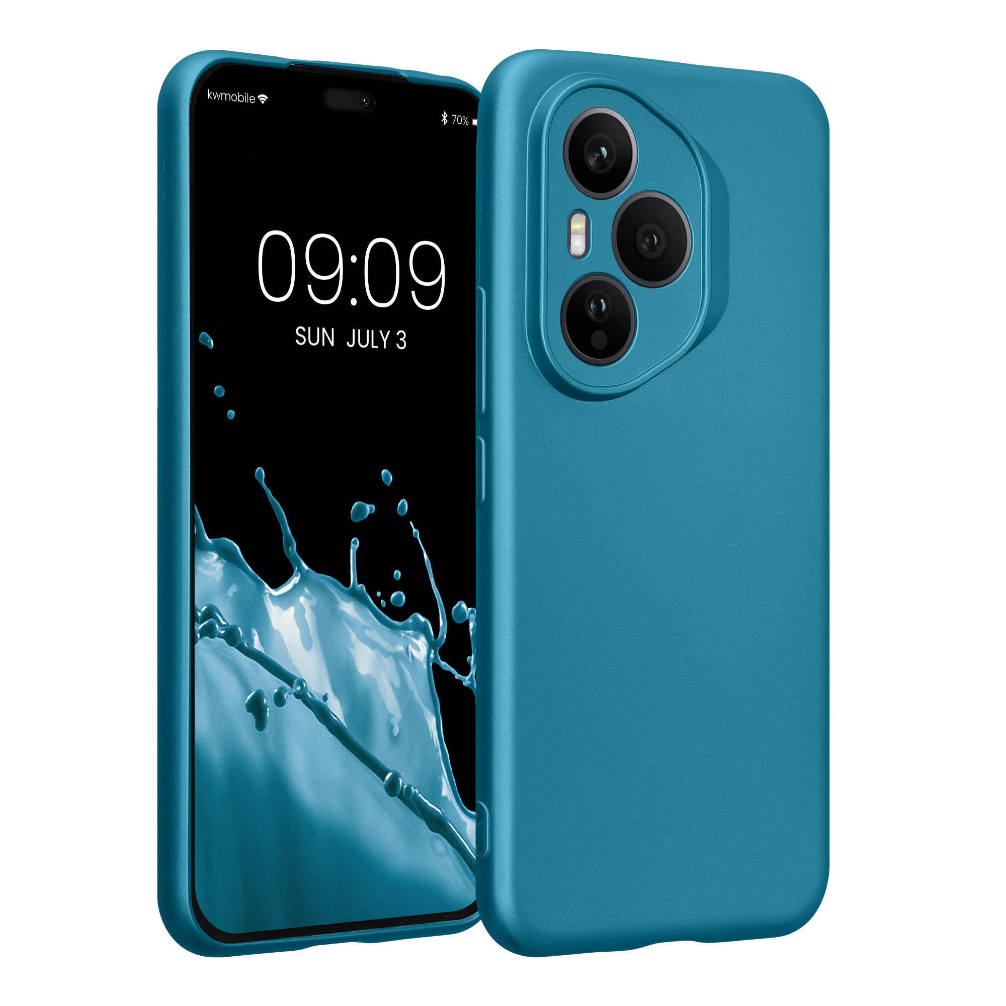 Pouzdro pro HONOR 400 Pro kwmobile metalické TPU - metalická karibská modrá