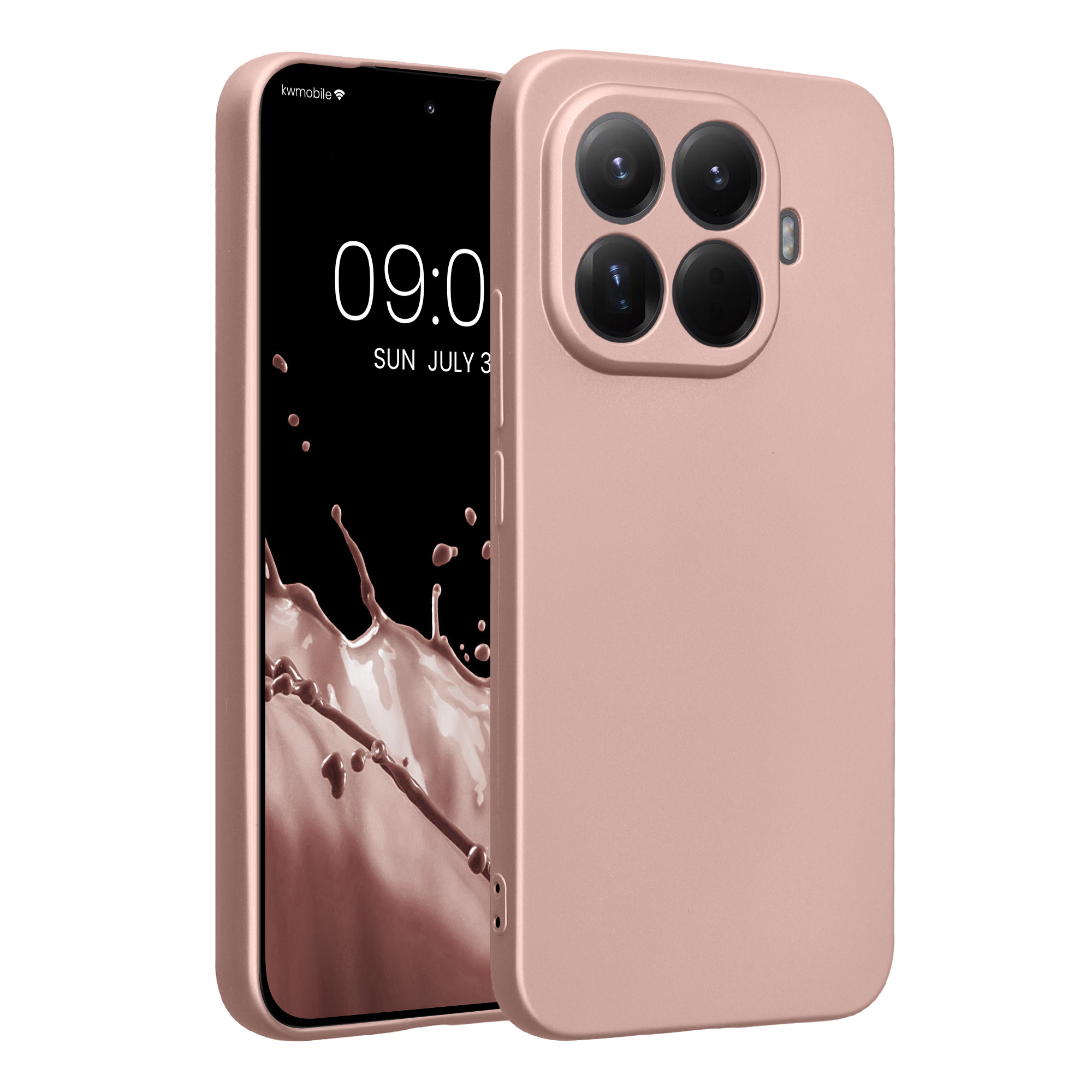 Kryt na mobil Xiaomi 15T Pro kwmobile metalicky růžově zlatý