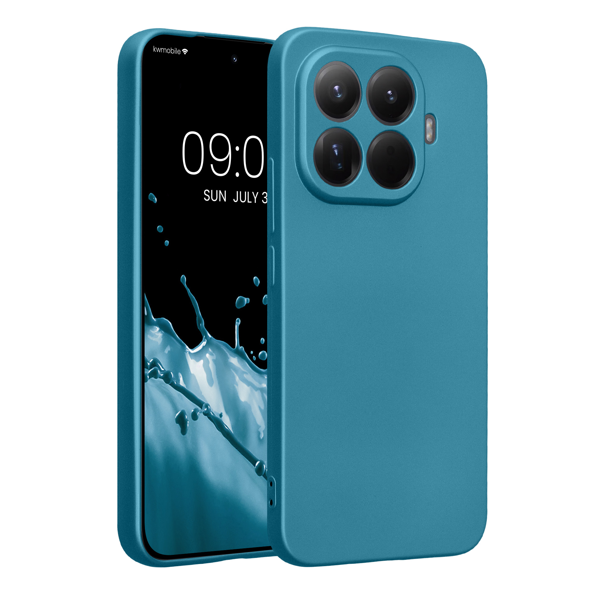Pouzdro pro Xiaomi 15T Pro kwmobile metalické TPU - metalická karibská modrá
