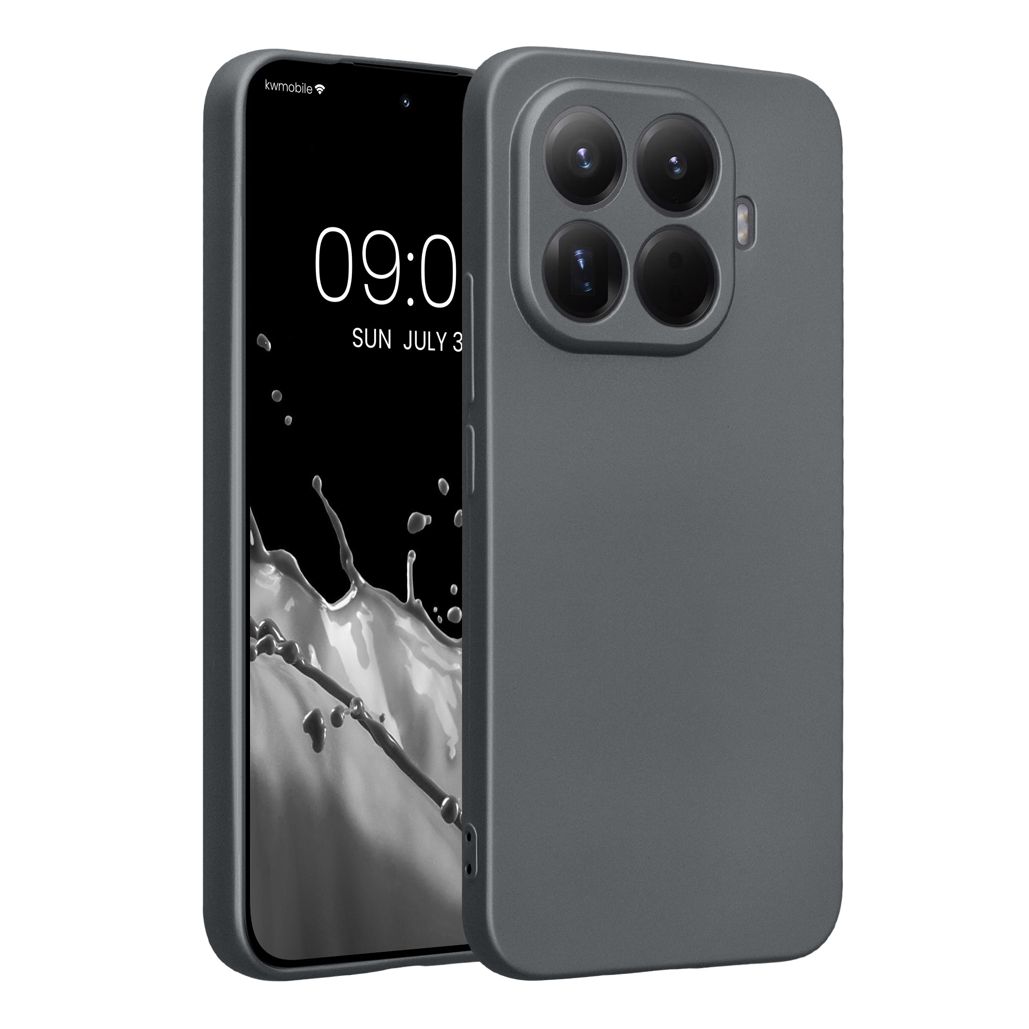 Pouzdro pro Xiaomi 15T Pro kwmobile metalické TPU - metalická šedá