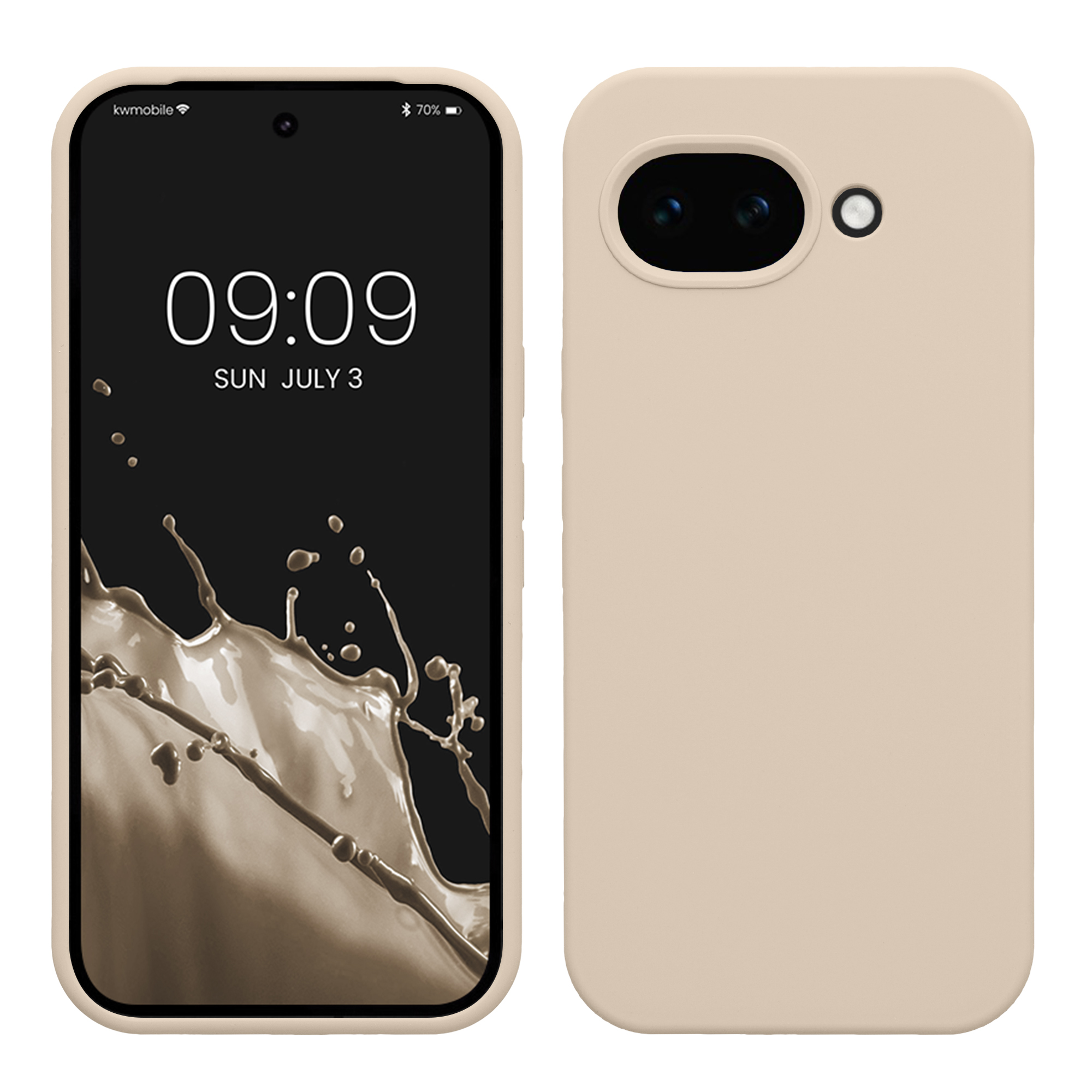Pouzdro pro Google Pixel 10a kwmobile silikonové - matná krémová
