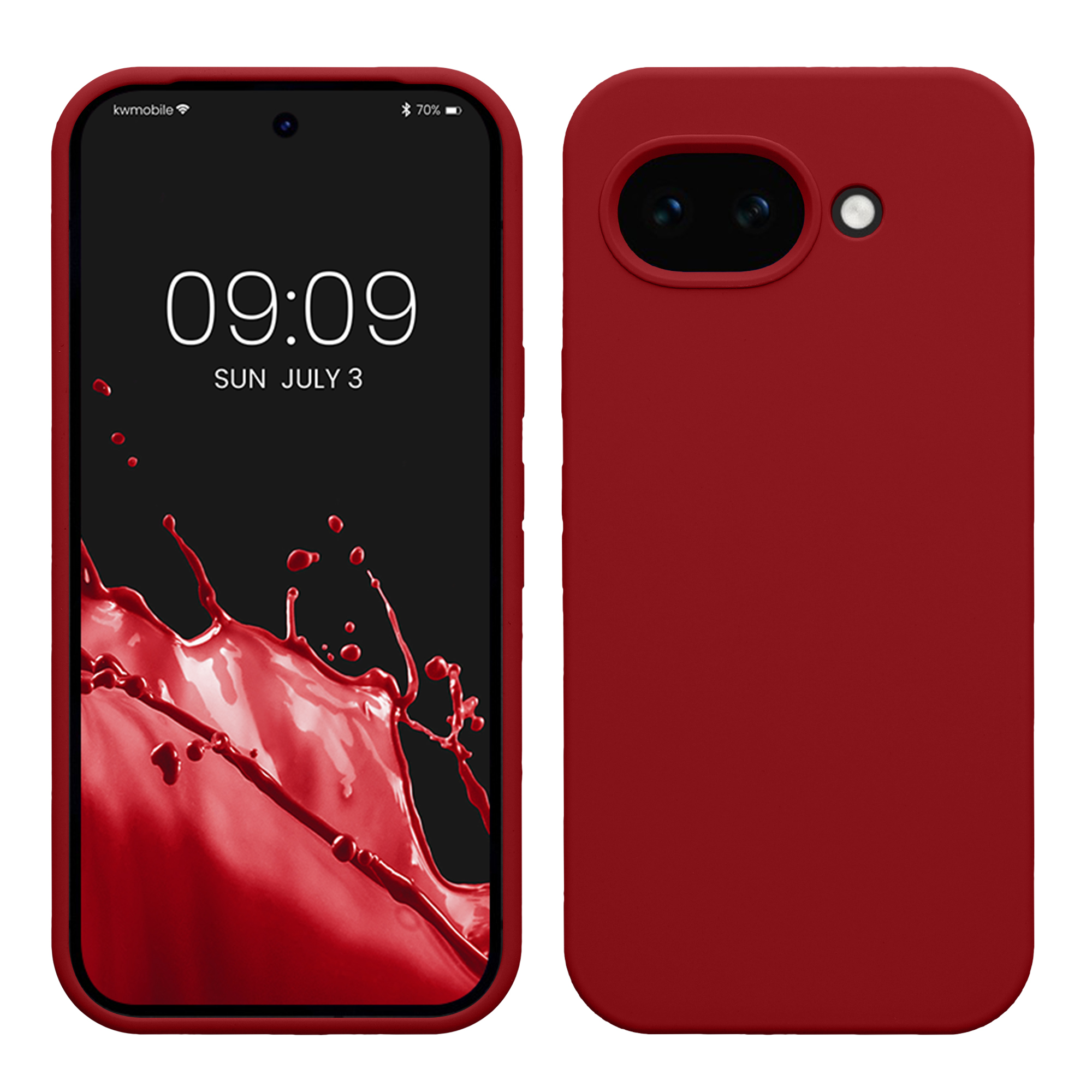 Pouzdro pro Google Pixel 10a kwmobile silikonové - rebarborová červená