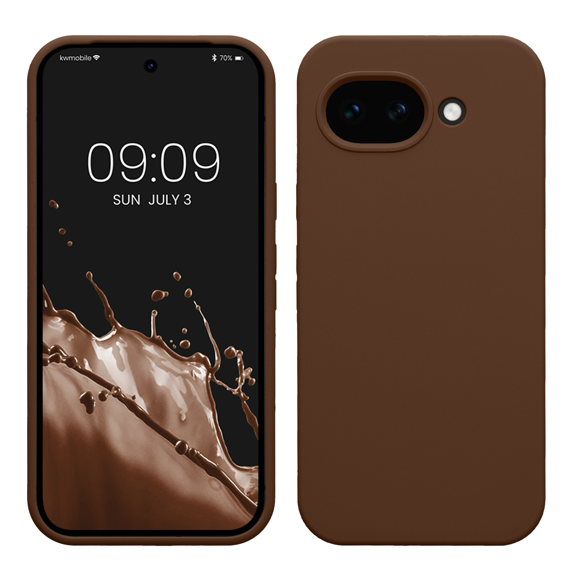 Pouzdro pro Google Pixel 10a kwmobile silikonové - čokoládová