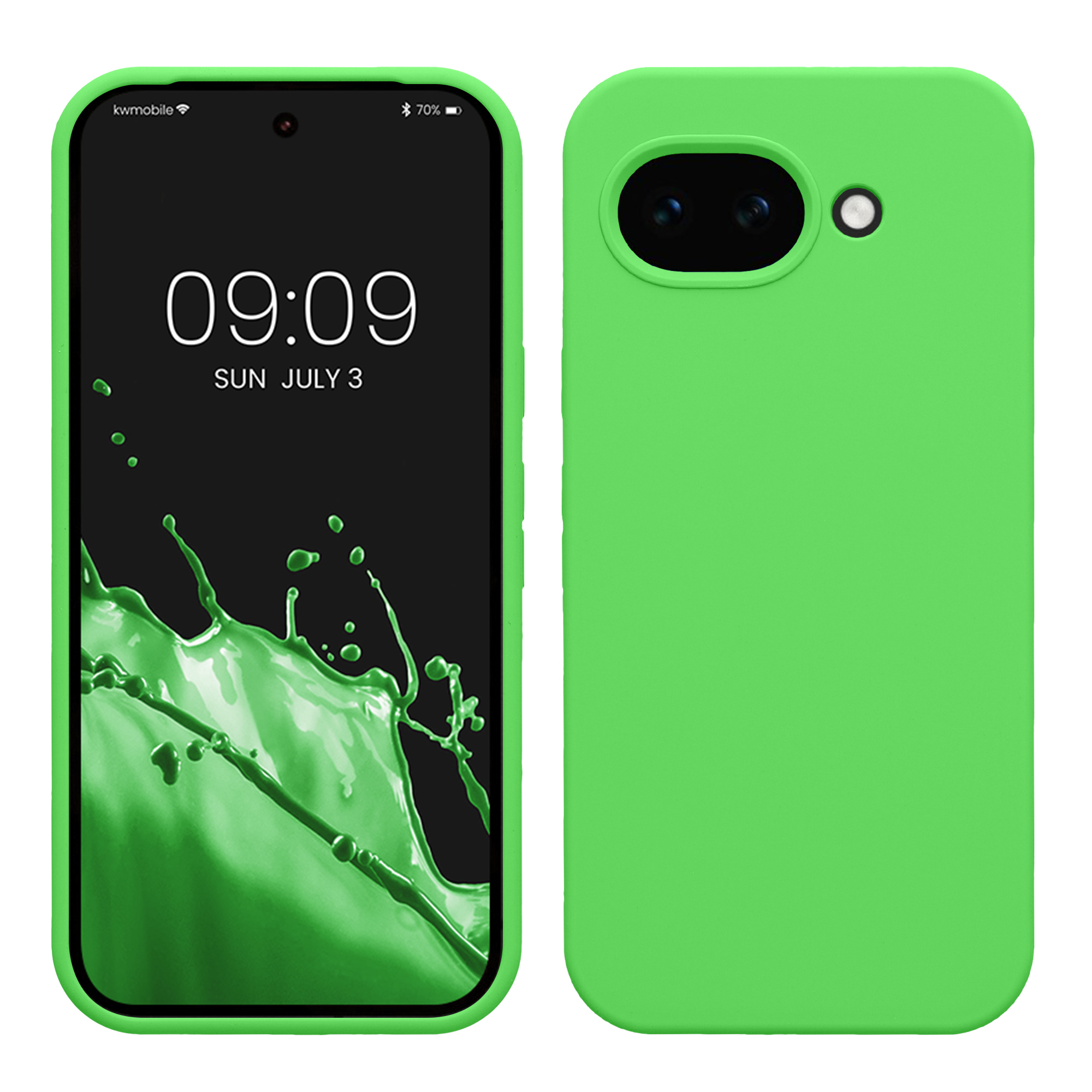 Pouzdro pro Google Pixel 10a kwmobile silikonové - limetkově zelená