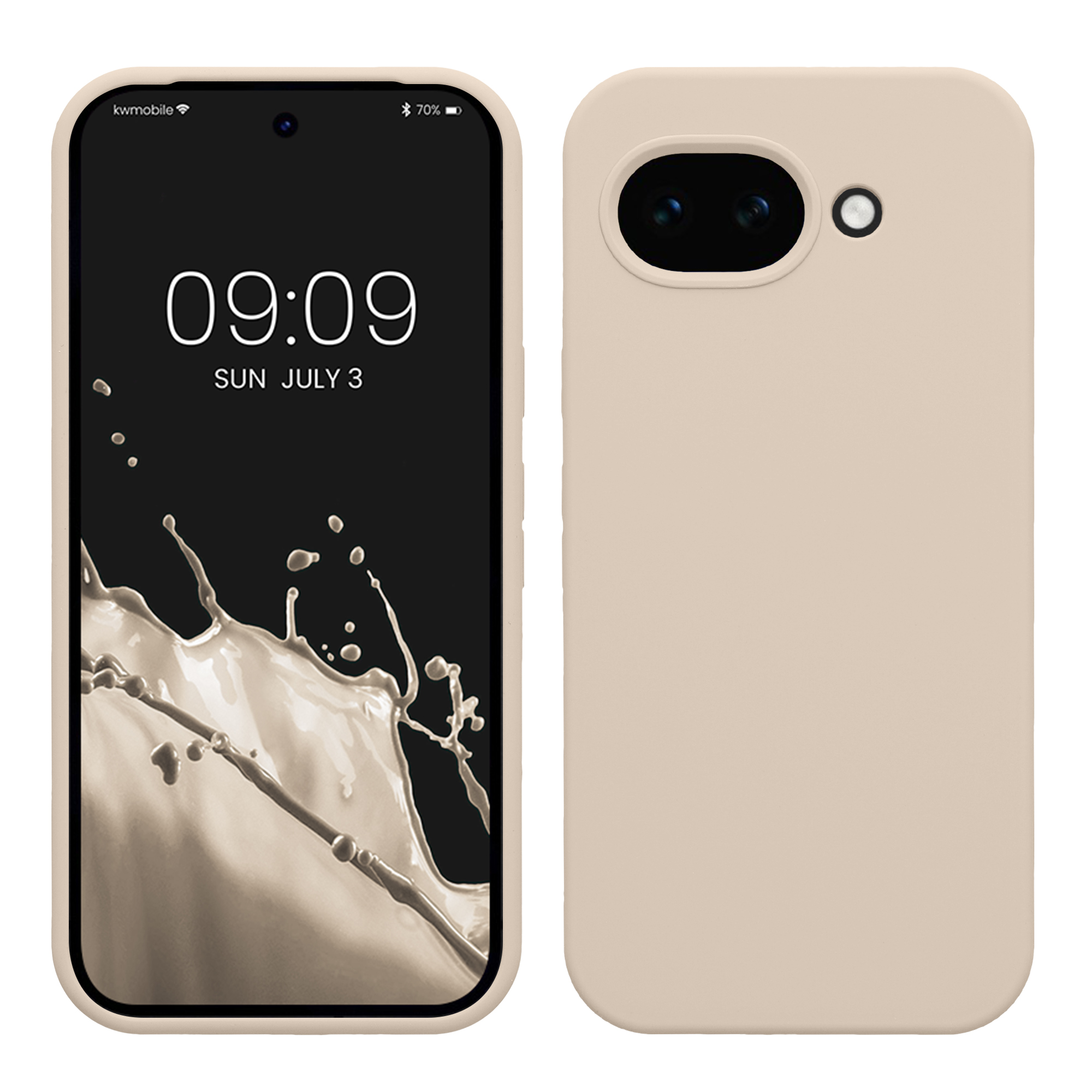 Pouzdro pro Google Pixel 10a kwmobile silikonové - krémová