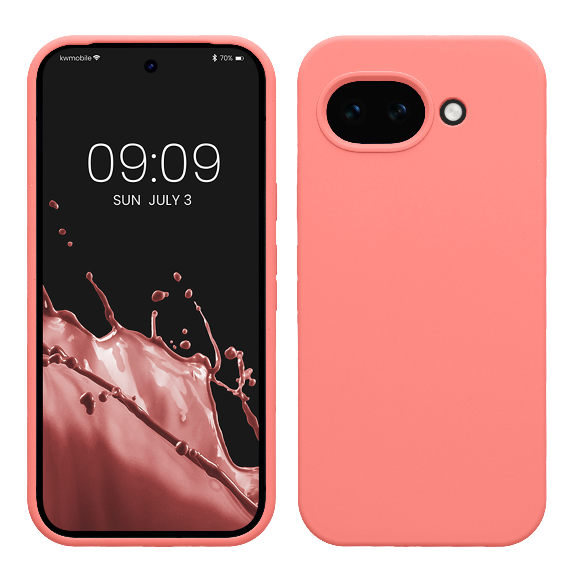 Pouzdro pro Google Pixel 10a kwmobile silikonové - pastelová korálová
