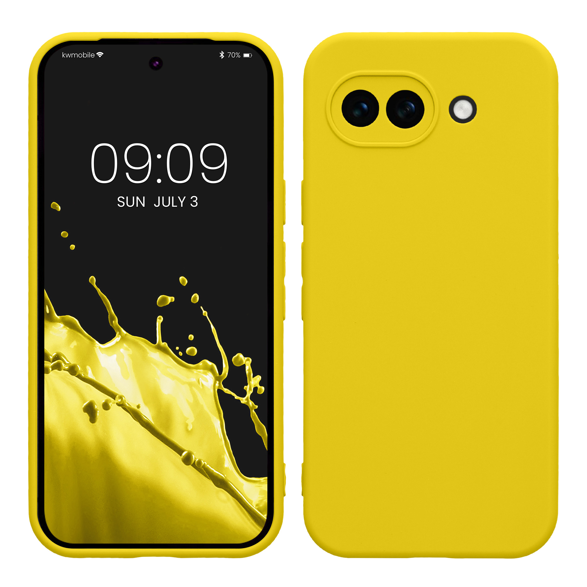 Silikonový kryt kwmobile pro Google Pixel 10a - zářivě žlutá