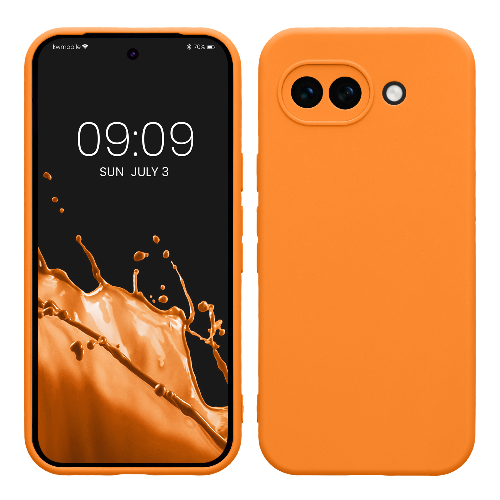 Silikonový kryt kwmobile pro Google Pixel 10a - ovocně oranžová