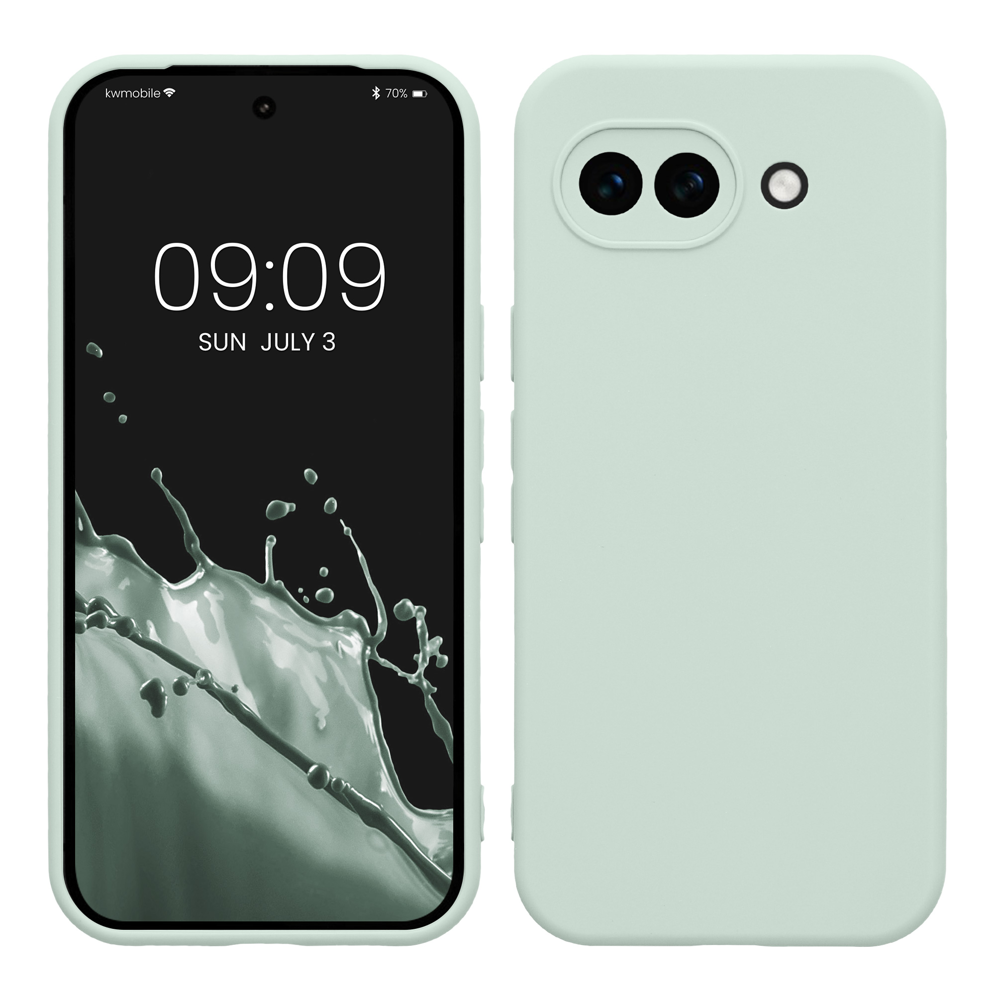 Pouzdro pro Google Pixel 10a kwmobile tenké TPU - světle mátová