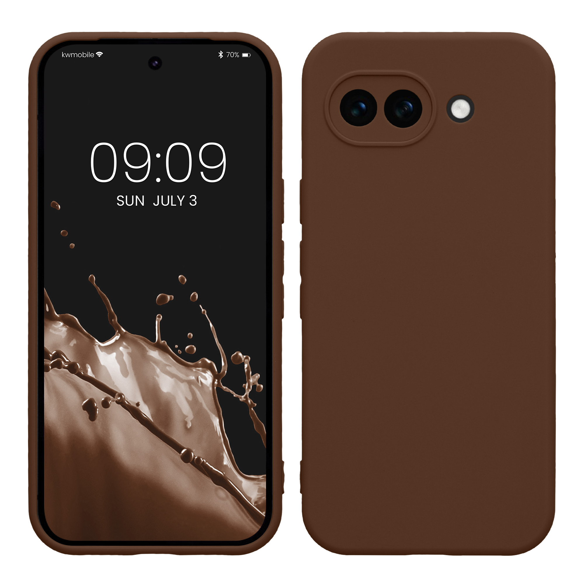 Pouzdro pro Google Pixel 10a kwmobile tenké TPU - čokoládová