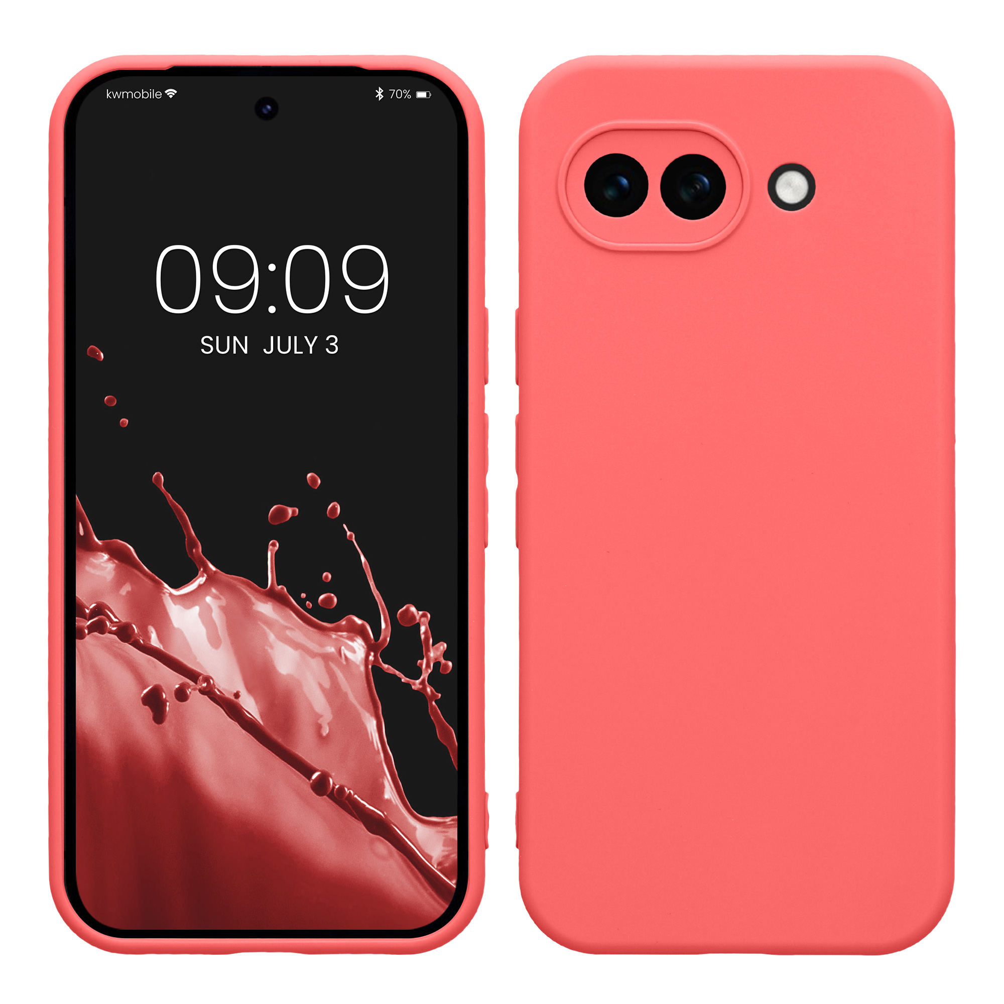 Pouzdro pro Google Pixel 10a kwmobile tenké TPU - neonově korálová