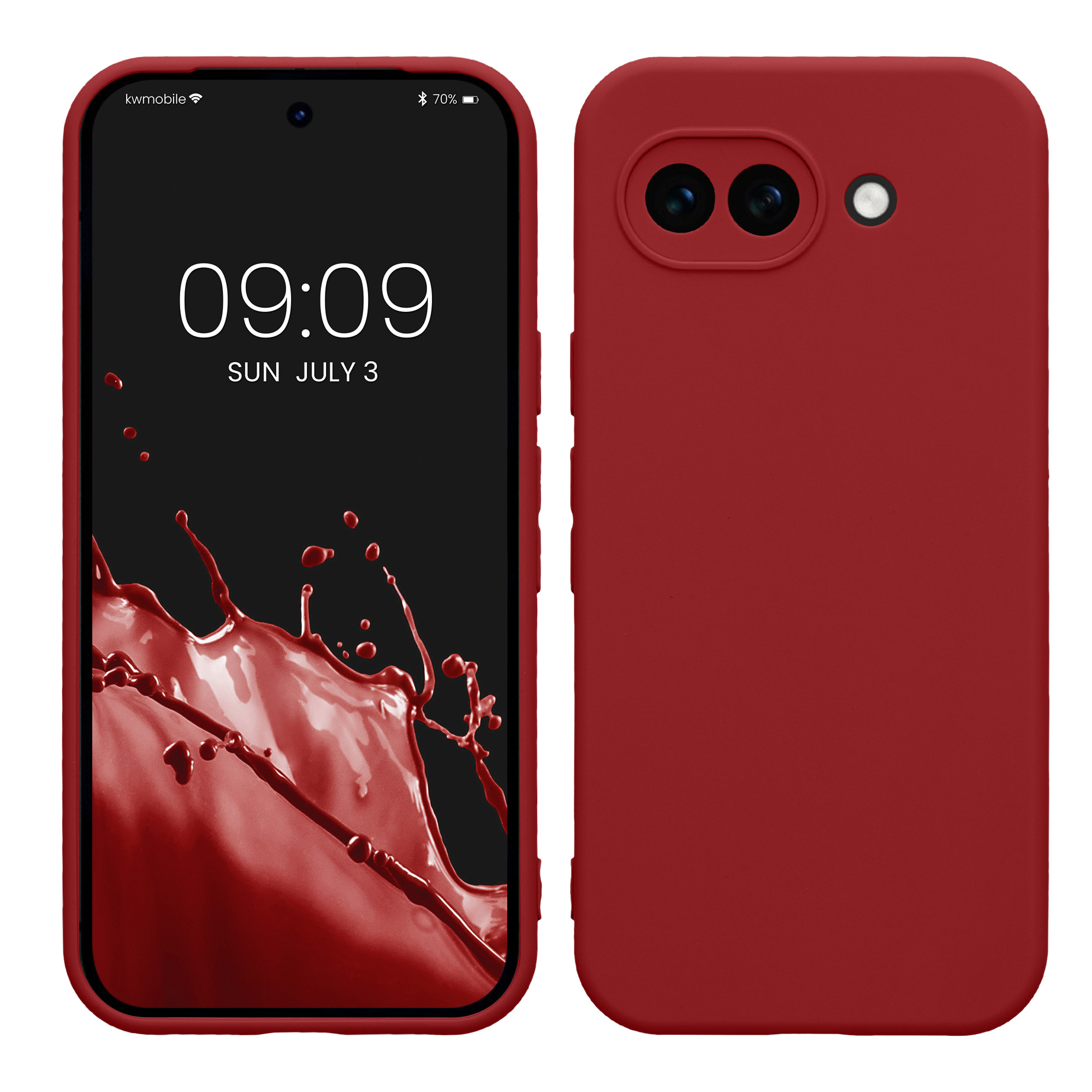 Pouzdro pro Google Pixel 10a kwmobile tenké TPU - rebarborová červená
