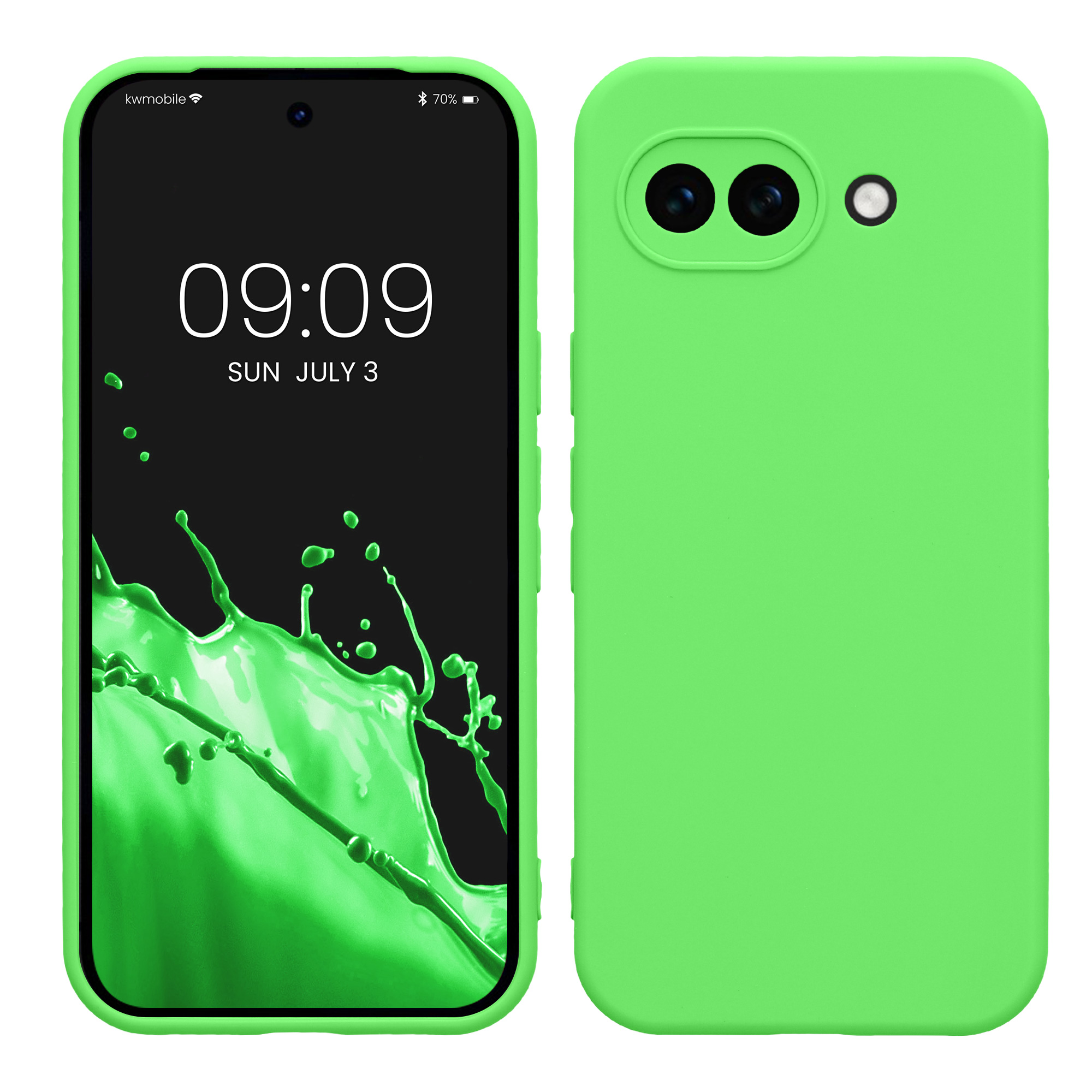 Pouzdro pro Google Pixel 10a kwmobile tenké TPU - limetkově zelená