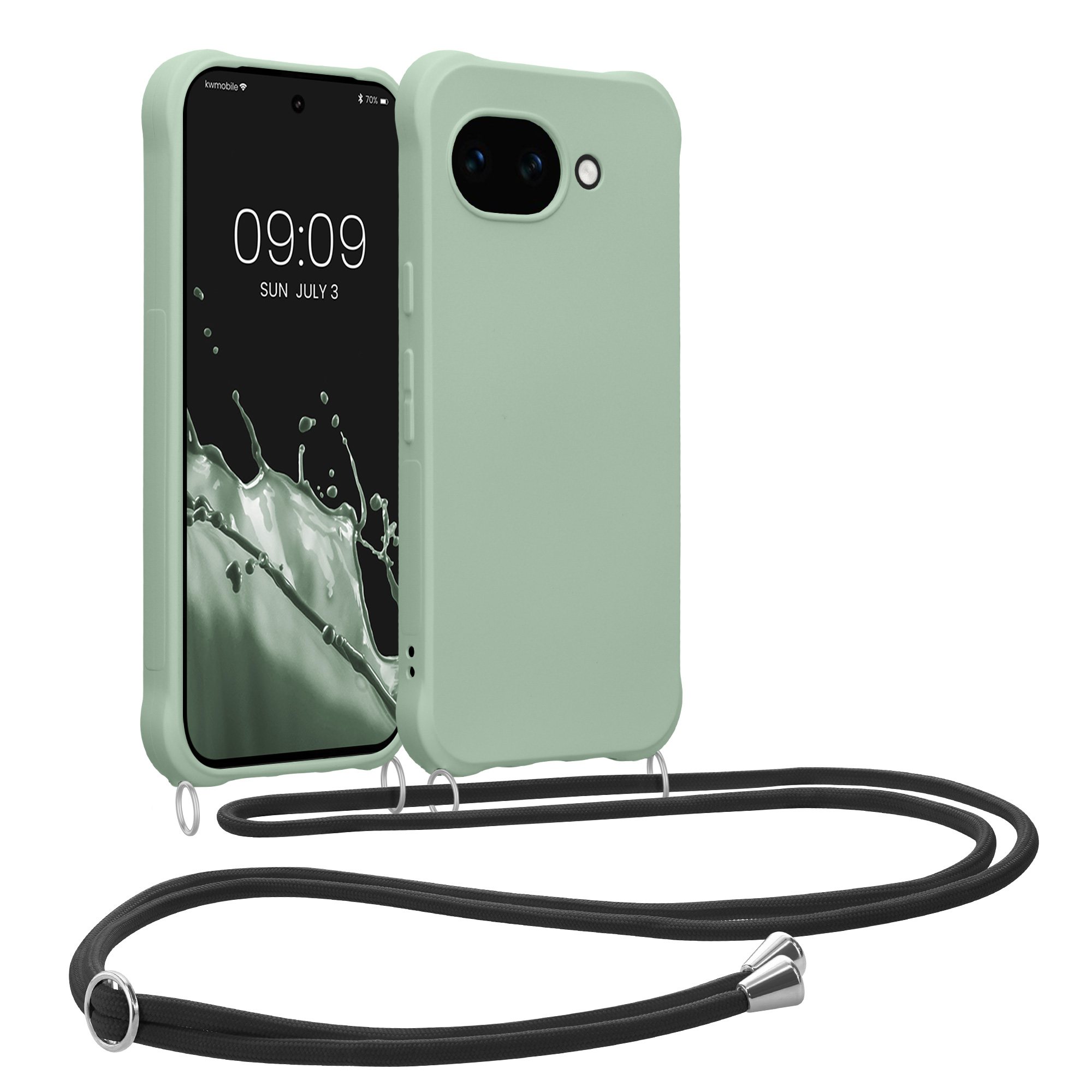 Crossbody kryt kwmobile pro Google Pixel 10a - šedozelená