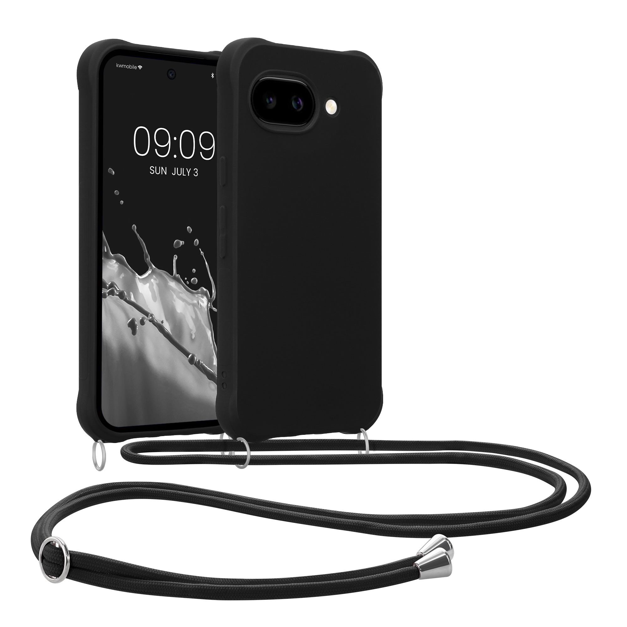 Pouzdro s popruhem (crossbody) pro Google Pixel 10a kwmobile silikonové - černá