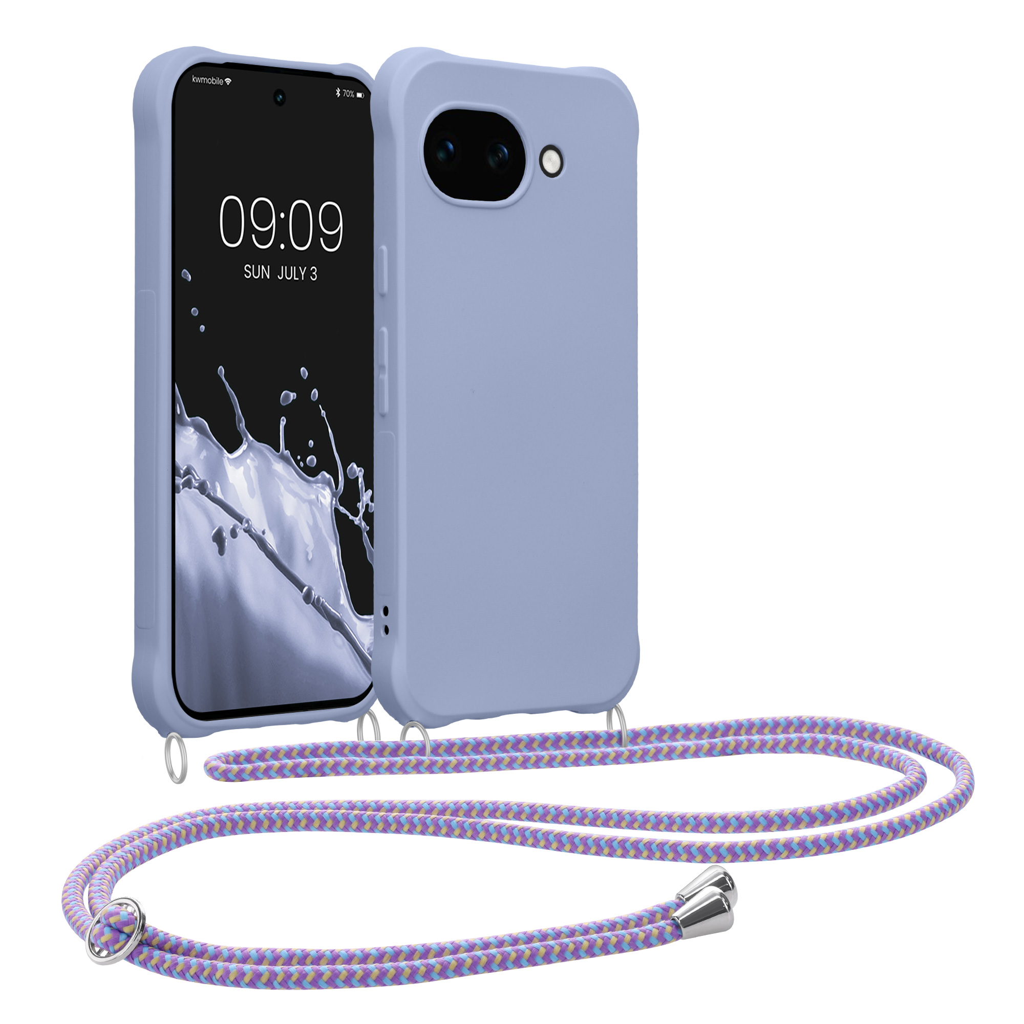 Pouzdro s popruhem (crossbody) pro Google Pixel 10a kwmobile silikonové - levandulová